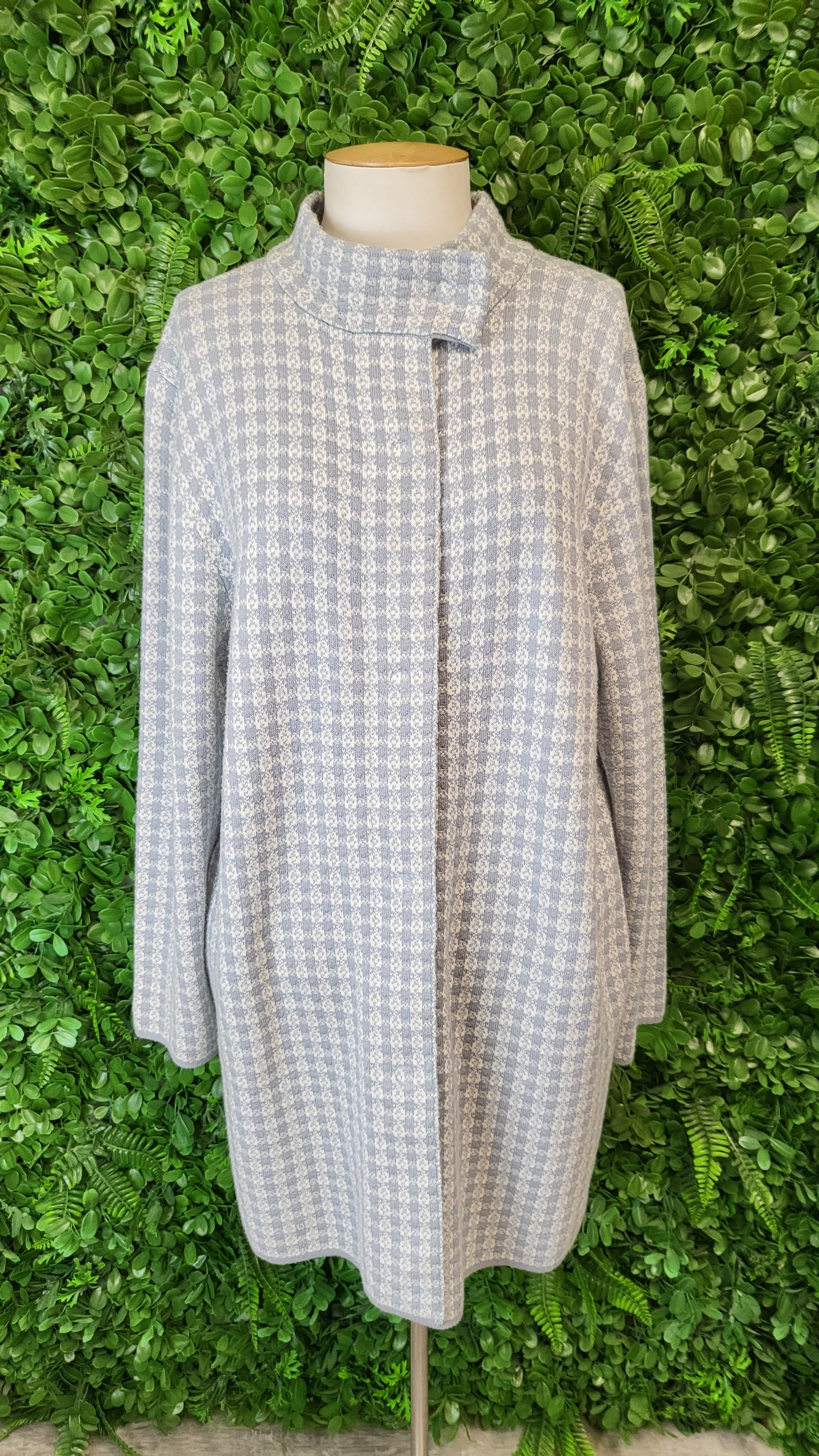 Unknown Check Knit Jacket (10-12)