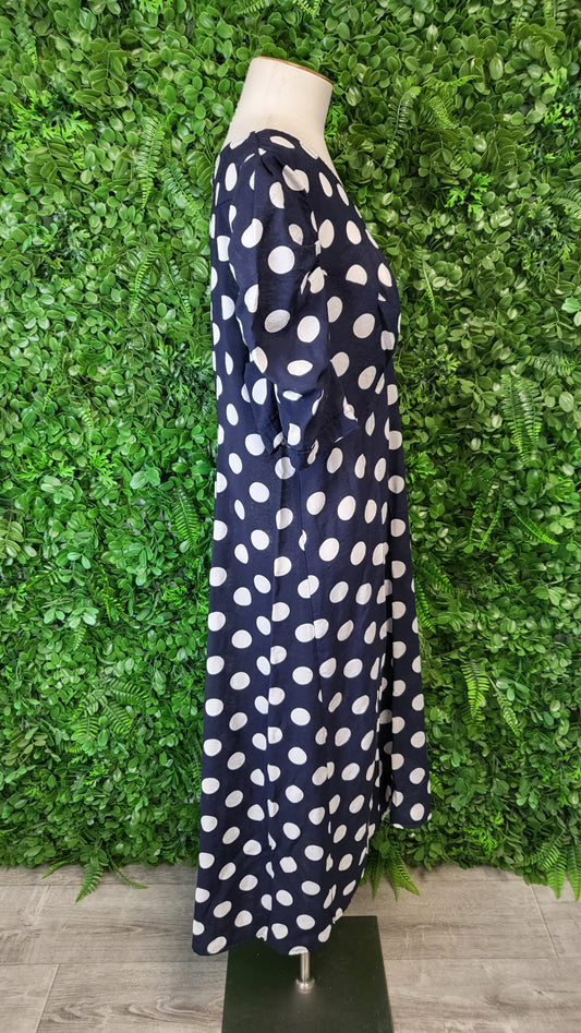 Annah Stretton Navy Spot Tea Dress (14)