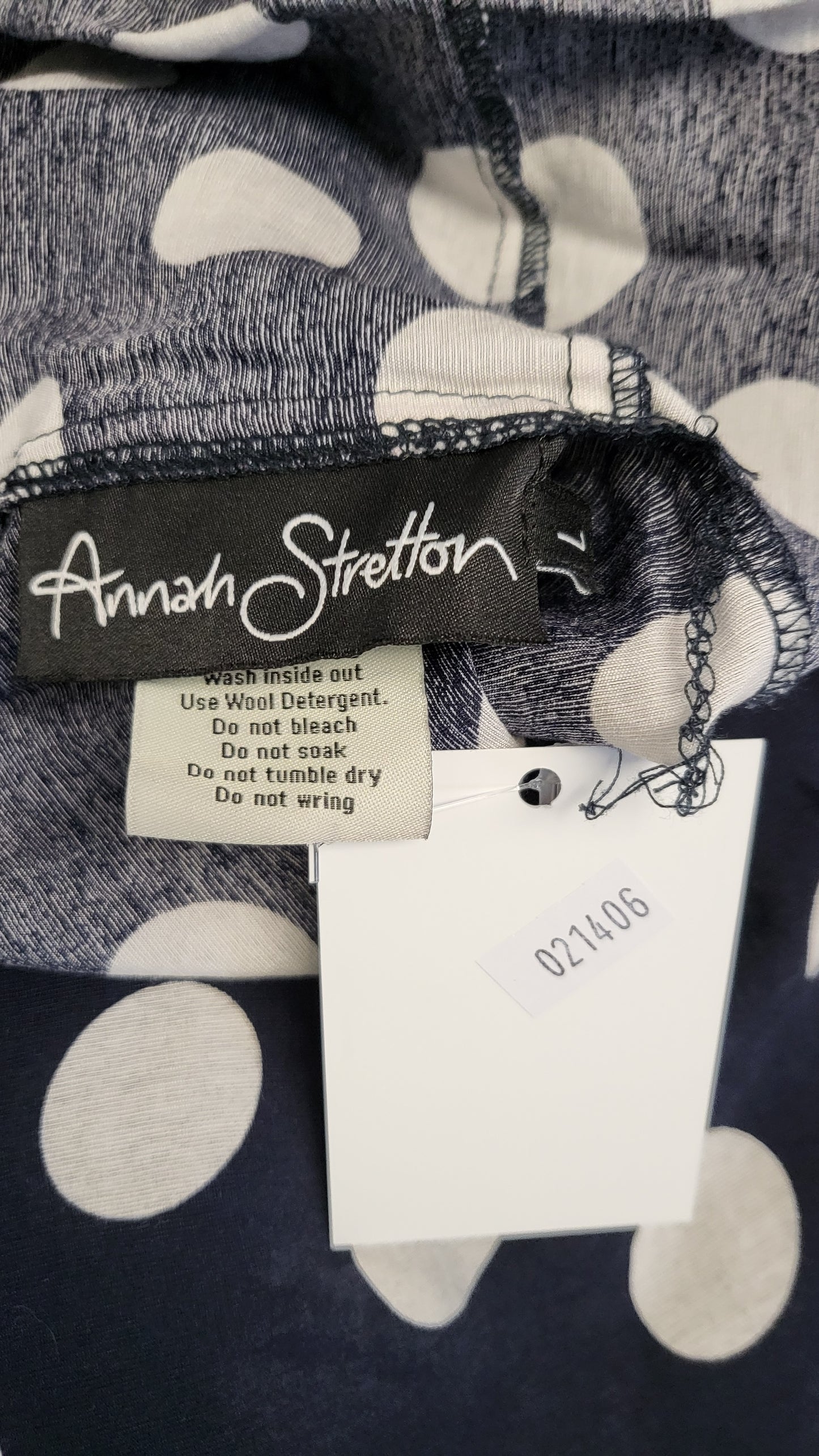 Annah Stretton Navy Spot Tea Dress (14)
