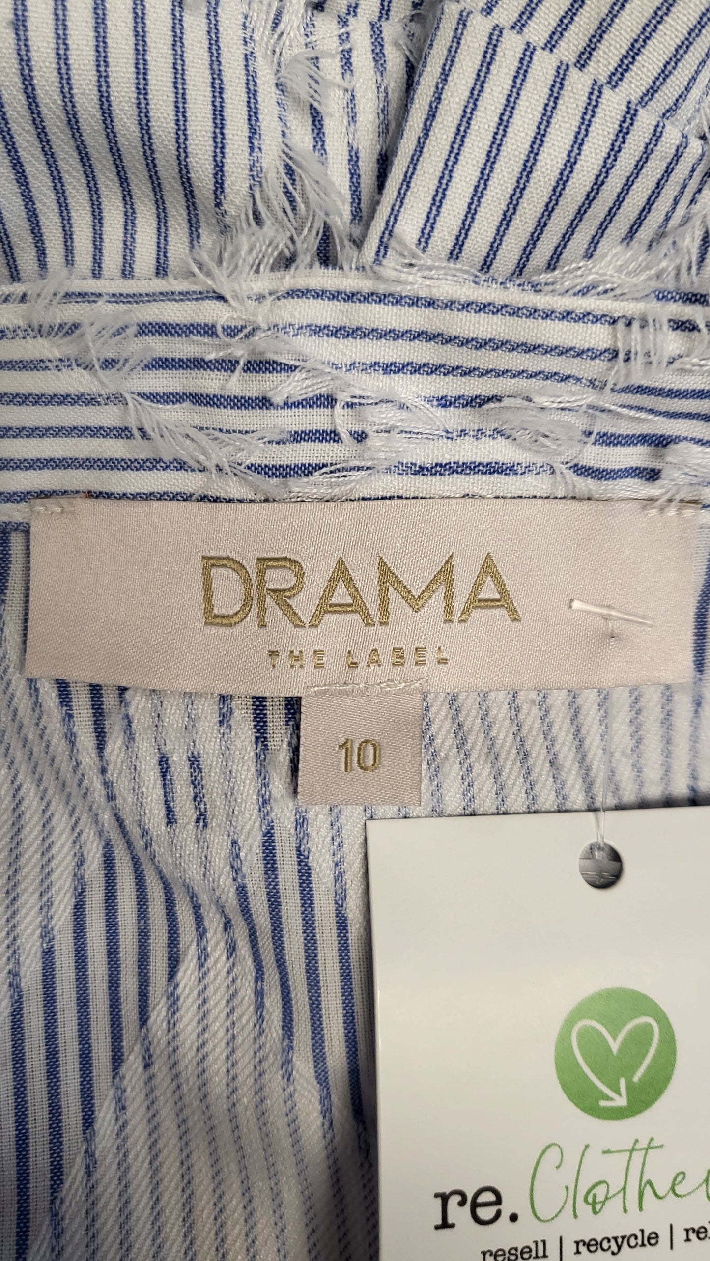 Drama The Label Blue/White Fringe Shirt (10)