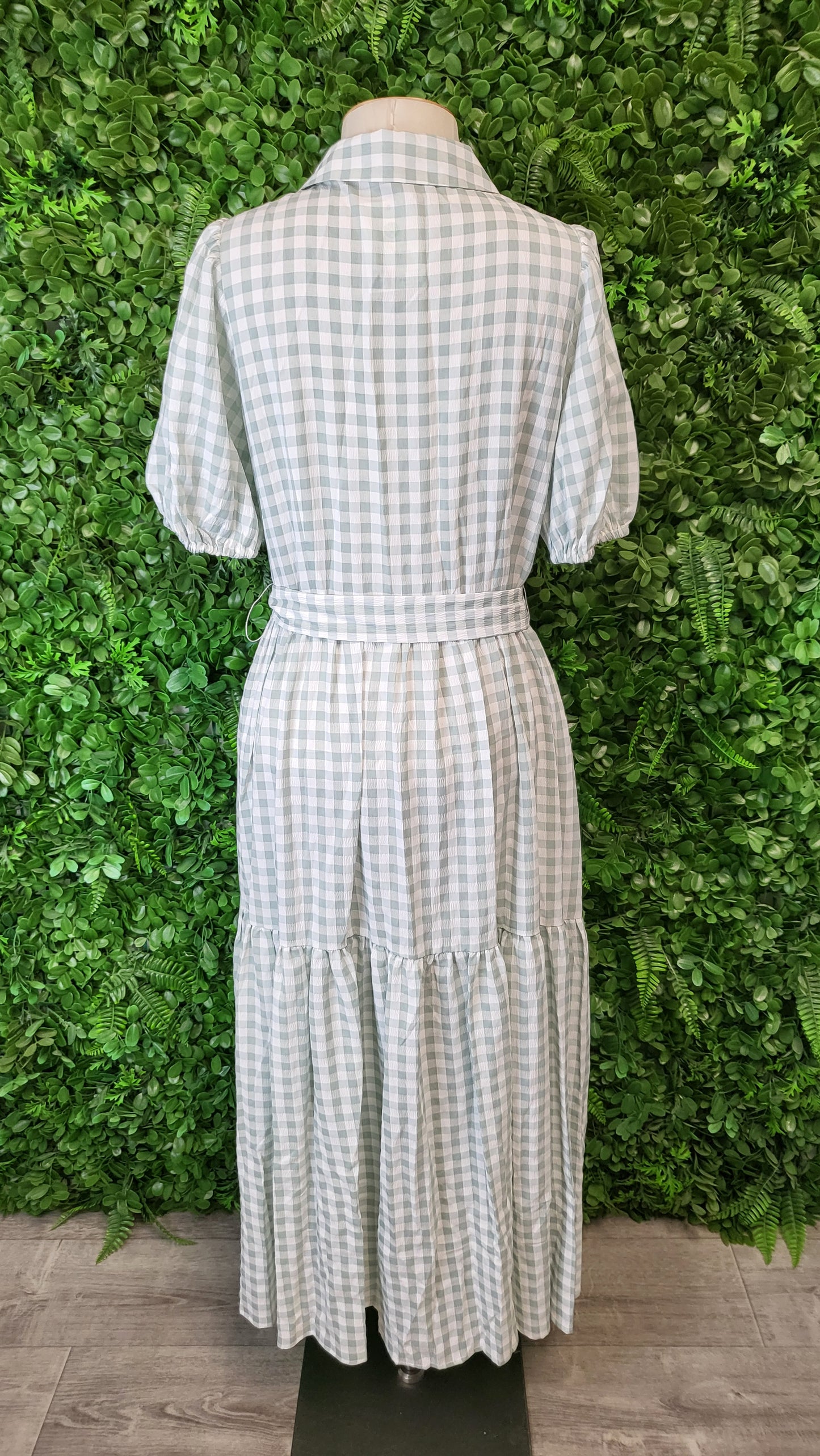 Drama The Label Green Gingham Dress (10)