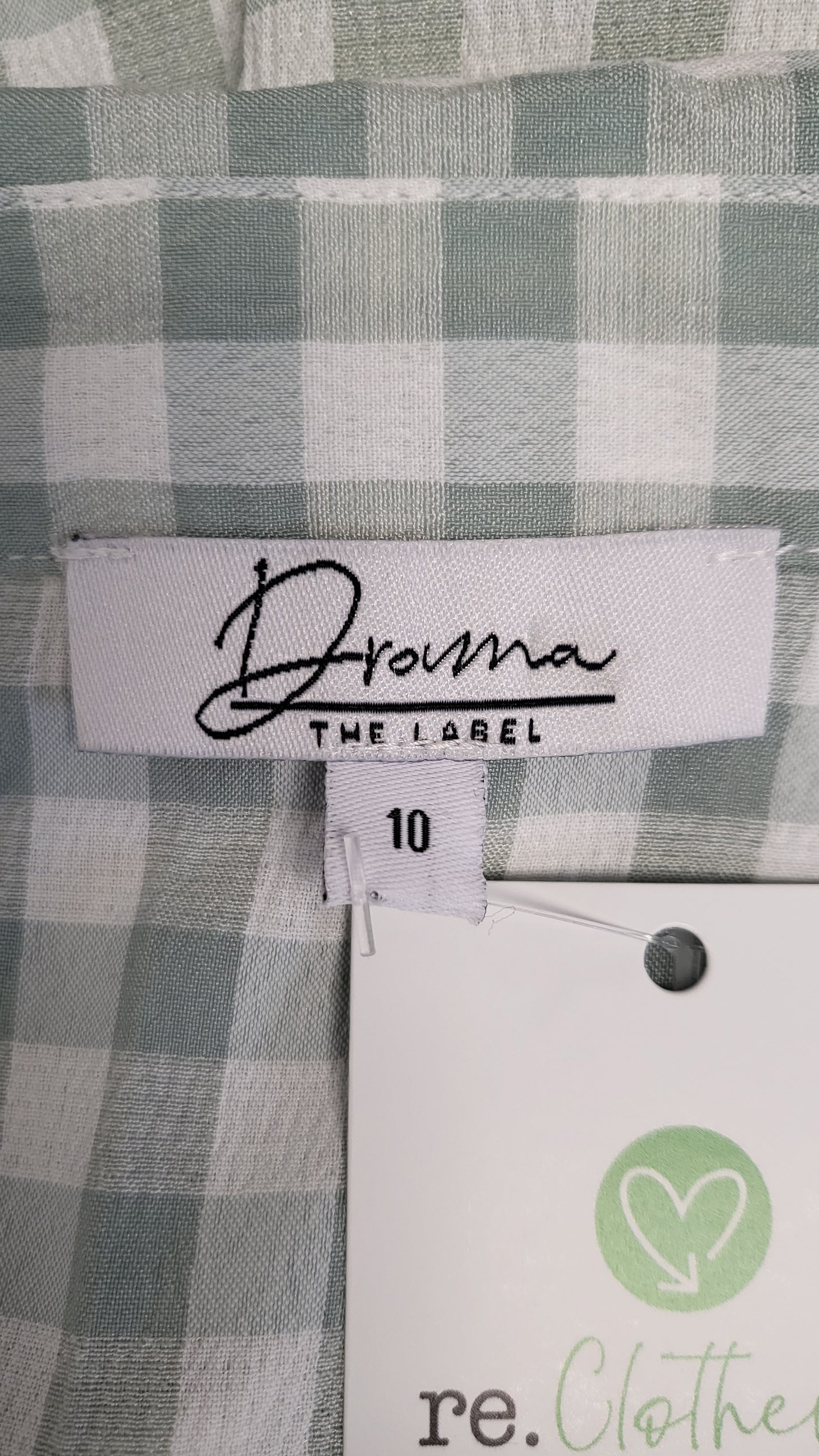 Drama The Label Green Gingham Dress (10)