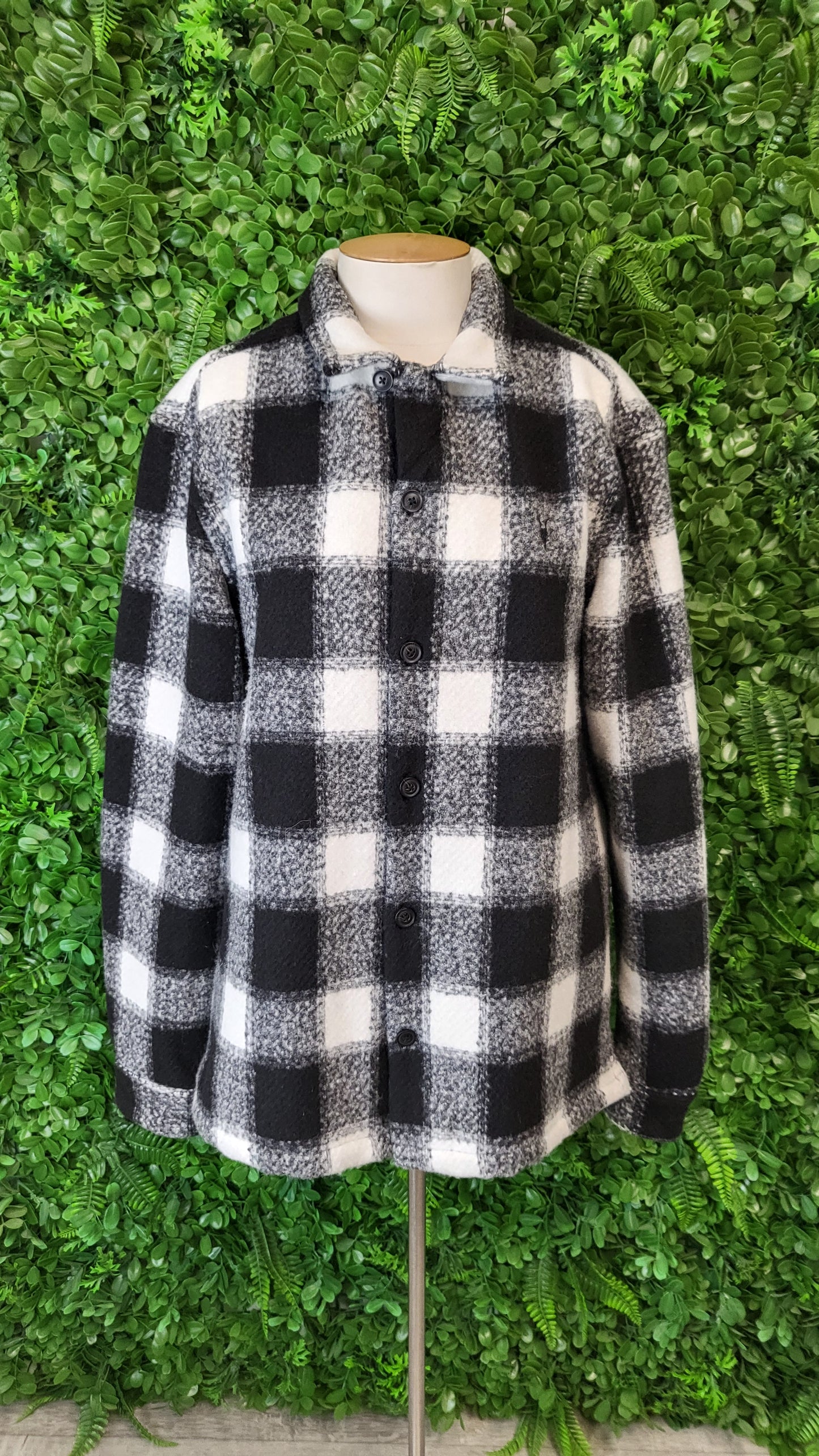 All Saints Black/White Shacket/Overshirt (14-16)