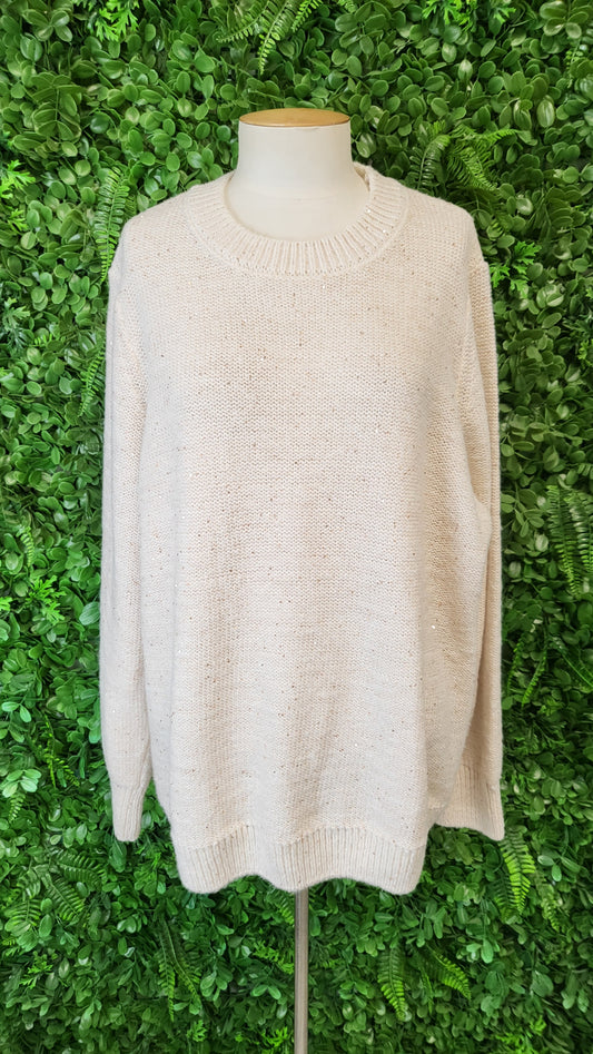 Studio Curve Cream Sparkle Knit BNWT (18-20)