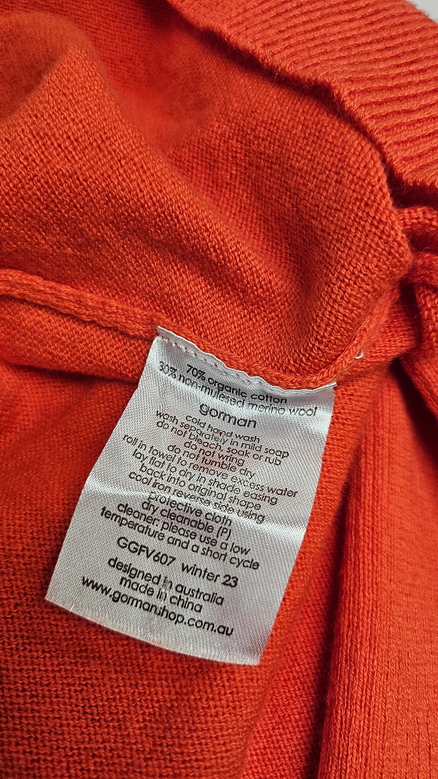 Gorman Orange Merino Blend KNit (20)
