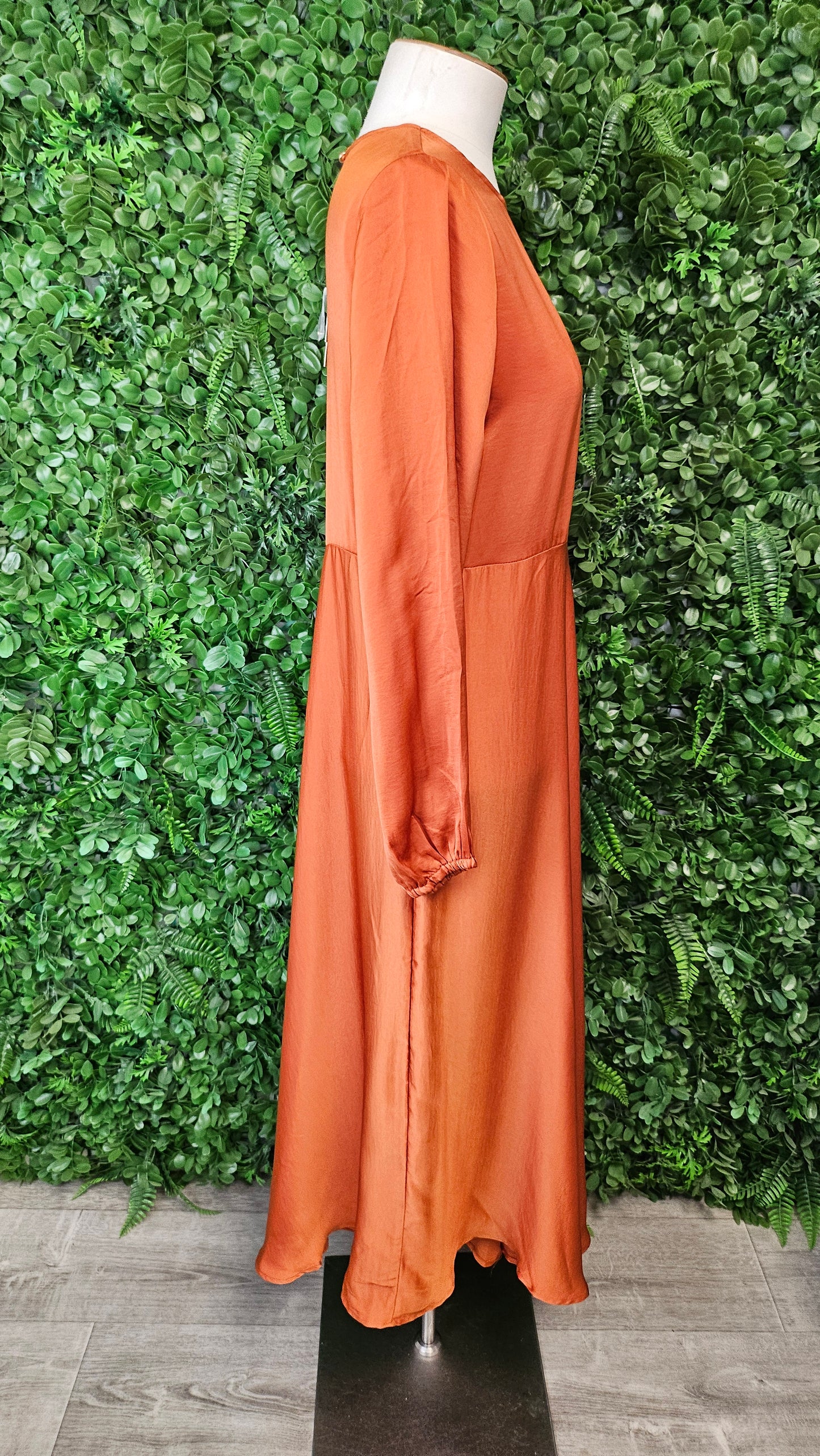 Stella+Gemma Rust Sateen Max Dress BNWT (8-10)
