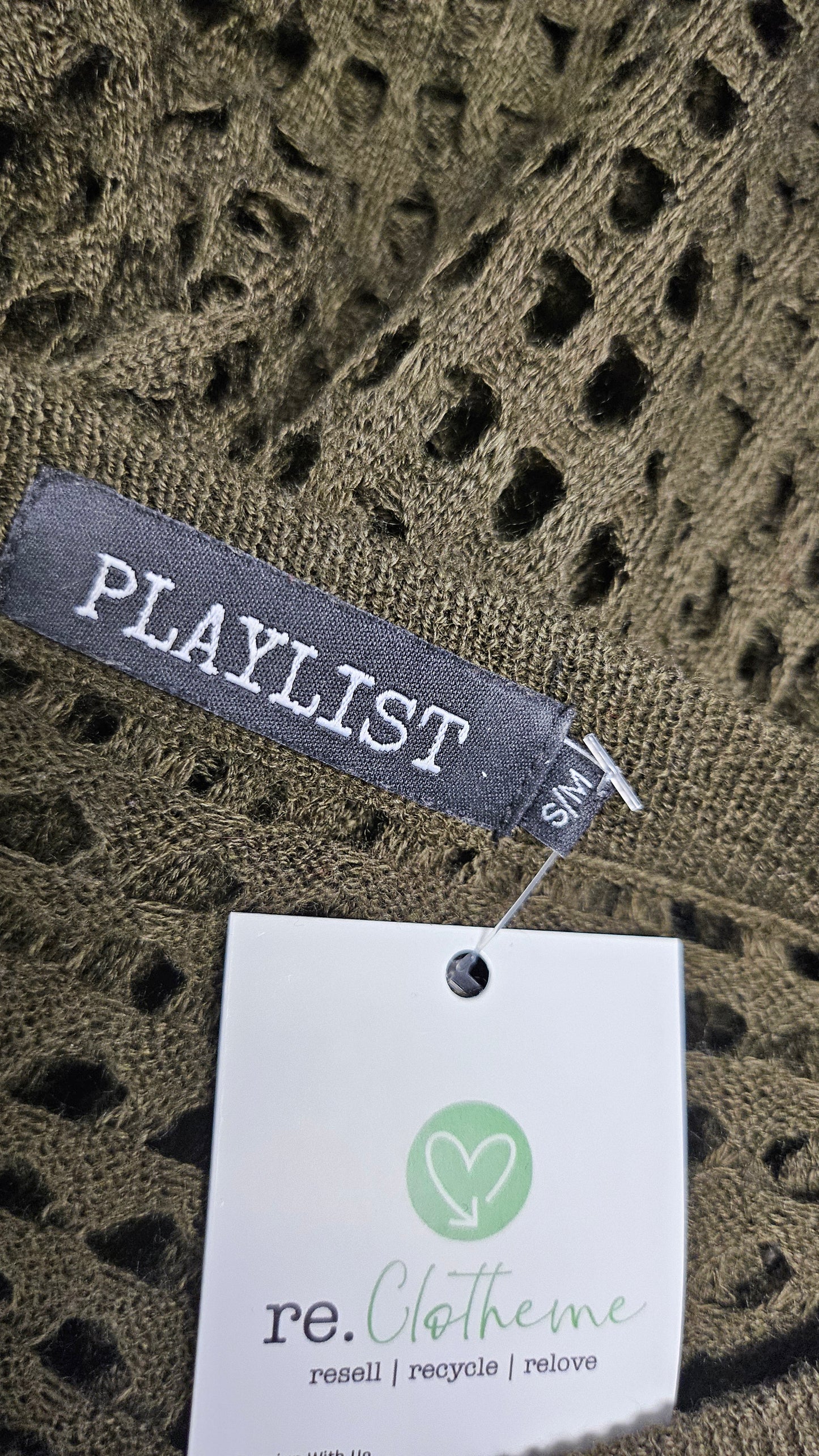 Playlist Olive Loop Knit Top (14-16)