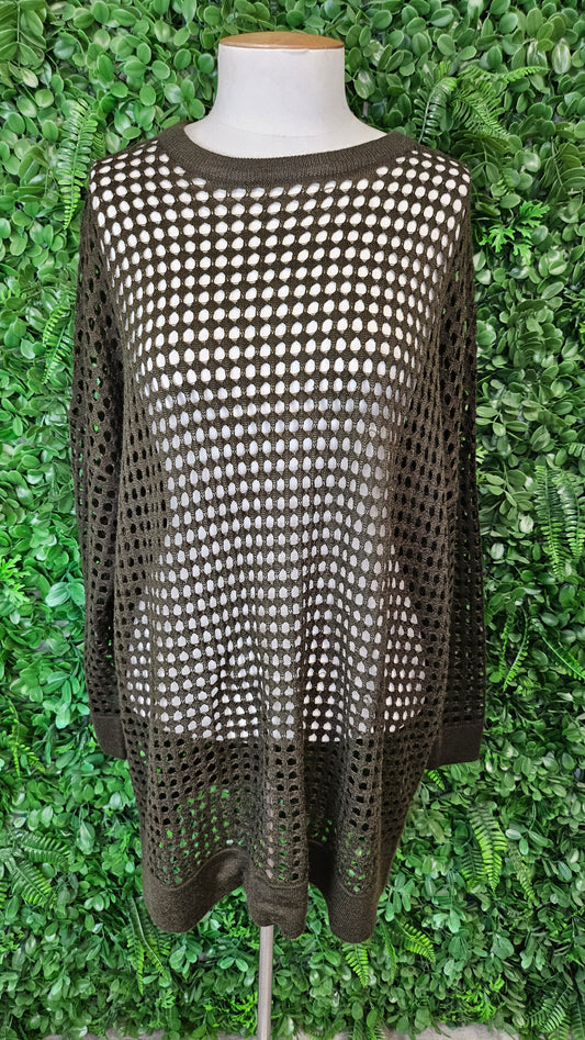 Playlist Olive Loop Knit Top (14-16)