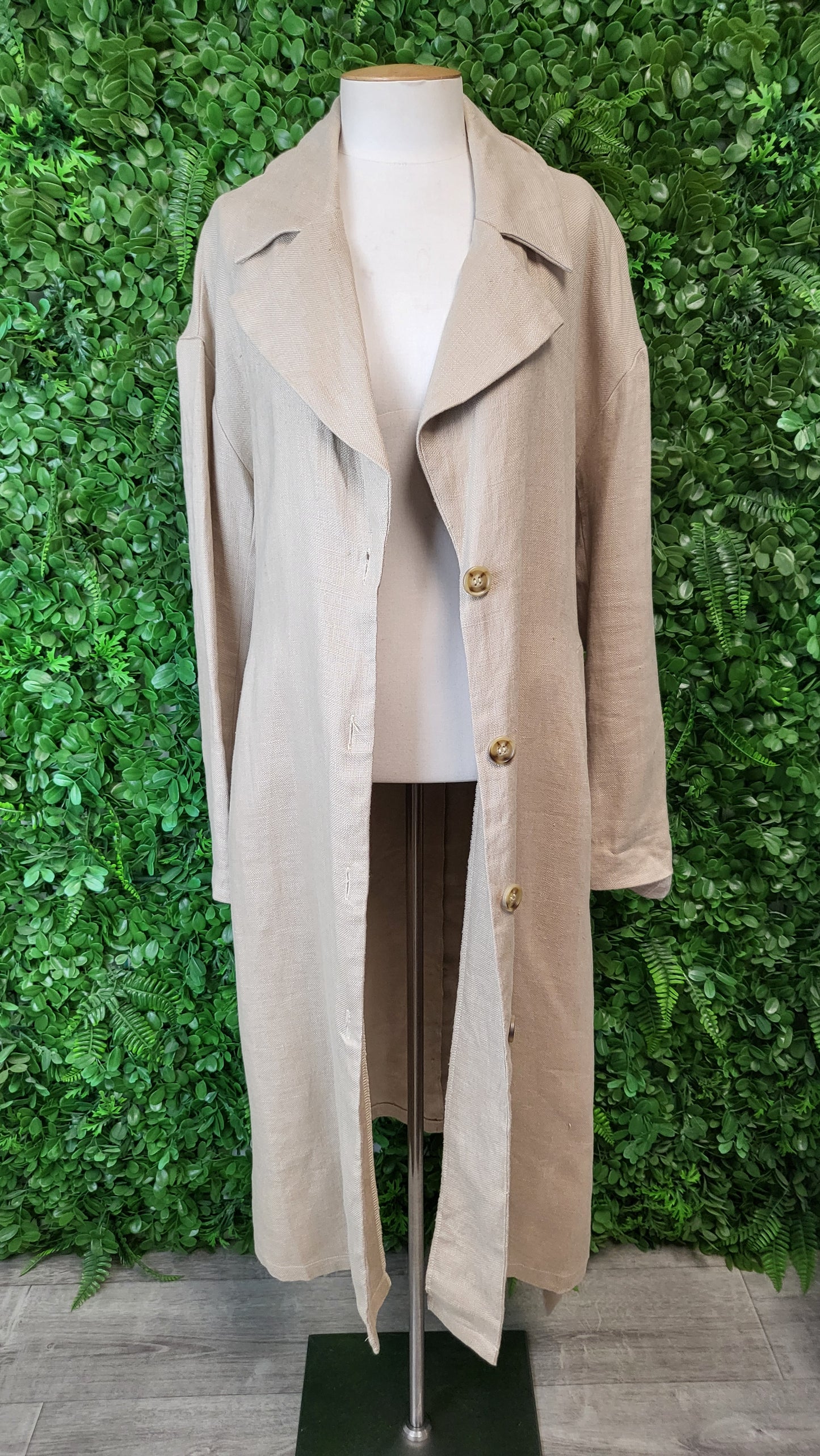 Lordship Linen Oat Linen Trench Coat (12)