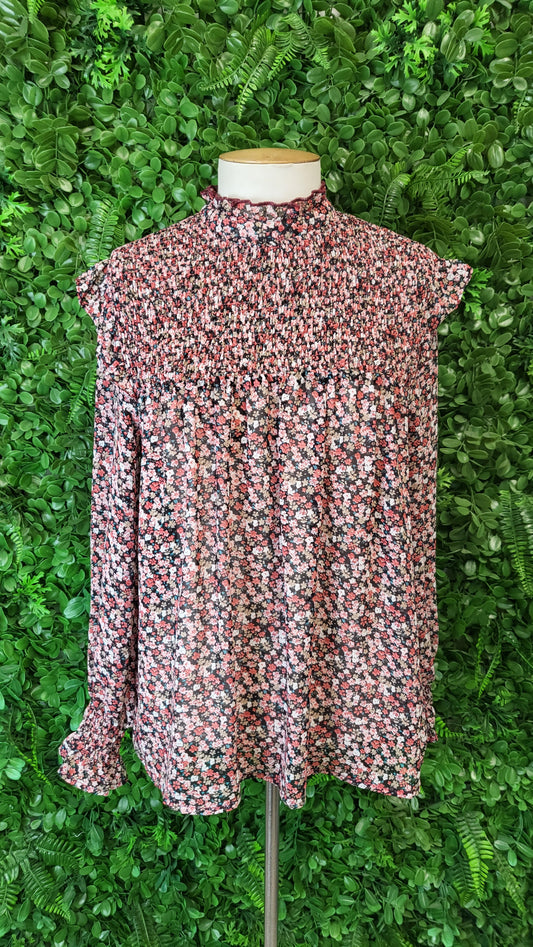 Halo & Hazard Floral Frill Blouse (10)