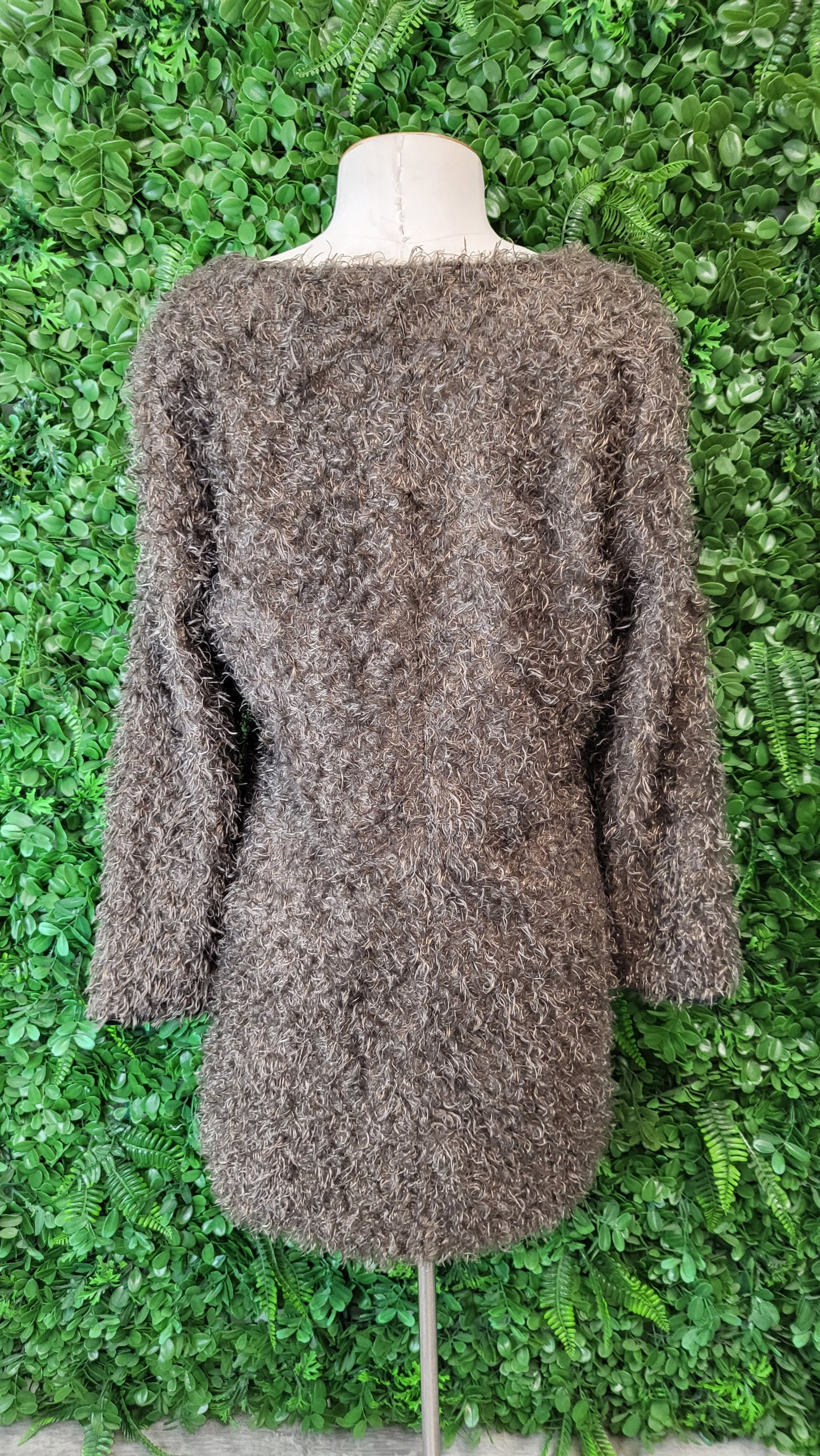 Emma Rose Brown Textured Jacket Scarf Set (12)