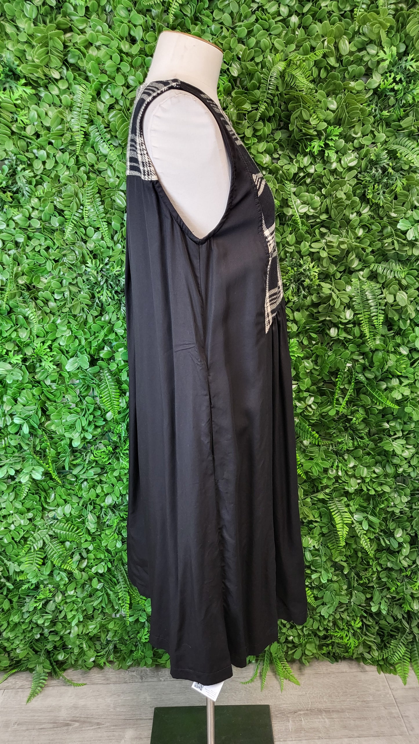 Nom*D Black Plaid Pinfore Dress (8-10)