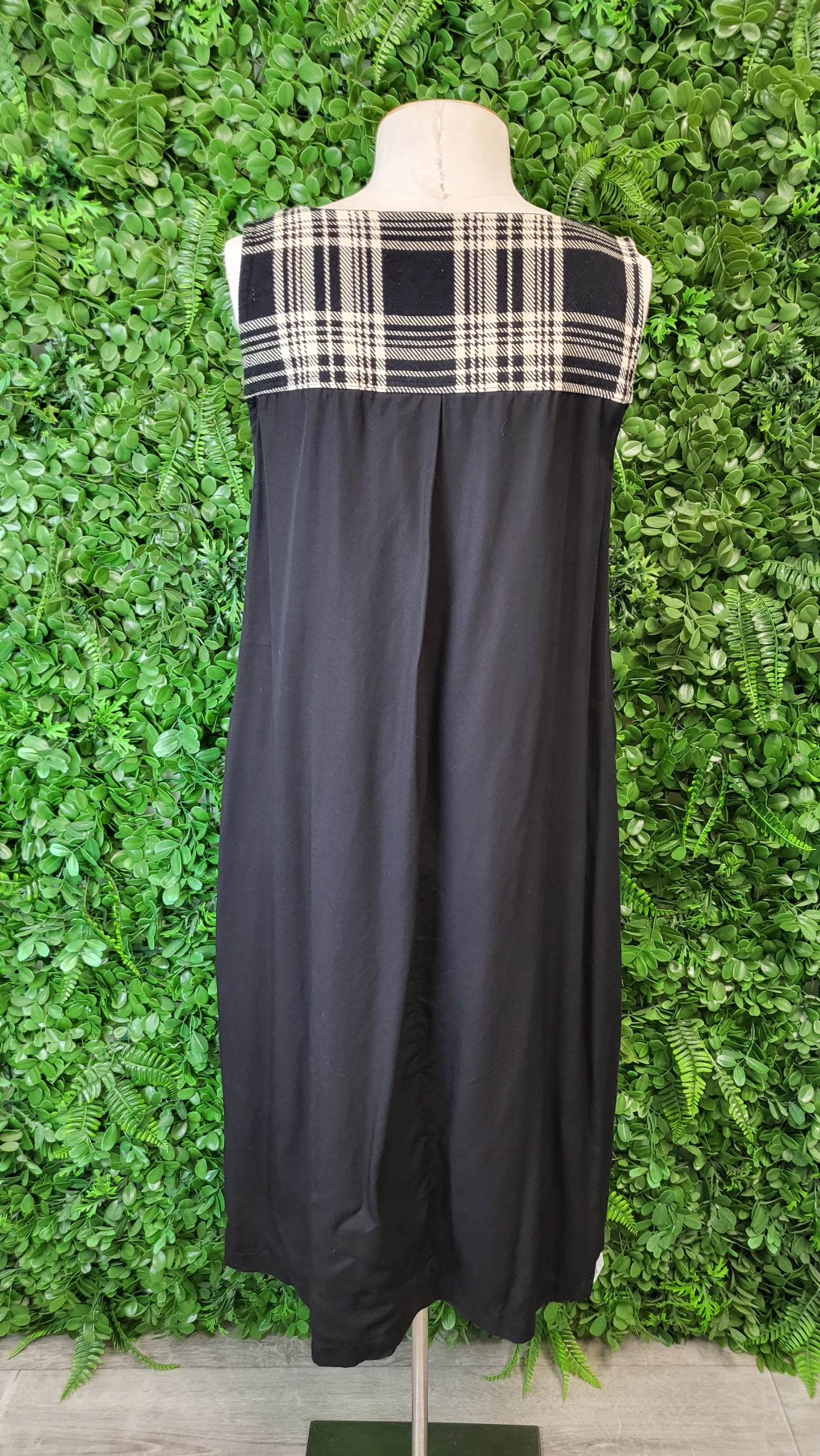 Nom*D Black Plaid Pinfore Dress (8-10)
