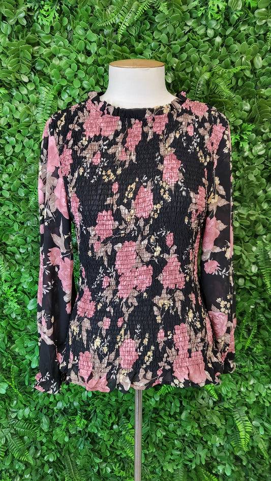 Leoni Floral Shirred Top (8)