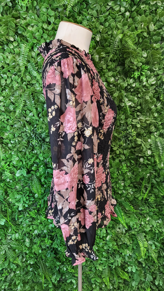 Leoni Floral Shirred Top (8)