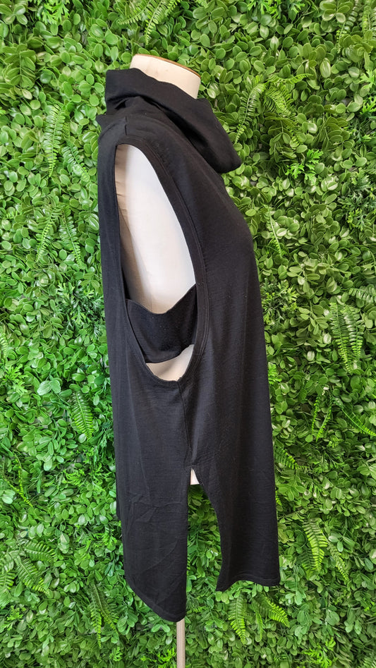 Foil Black Merino Knit Tunic Top (12)