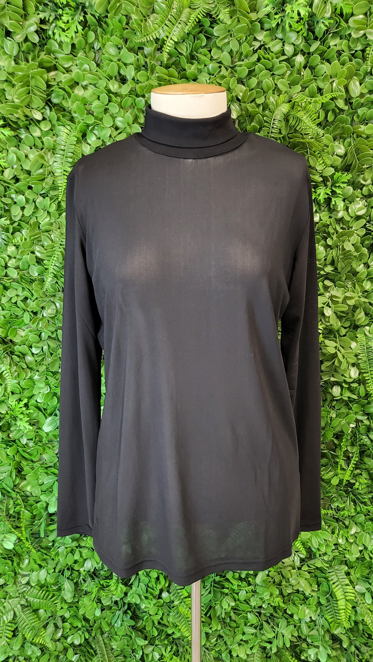 Mint The Label Black Mesh Rolled Neck Top BNWT (10)