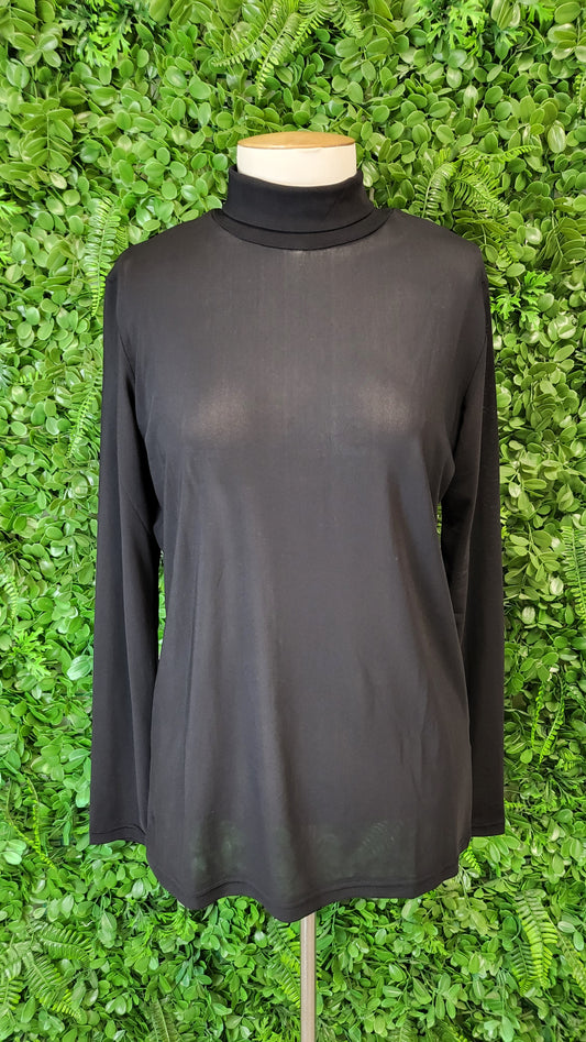 Mint The Label Black Mesh Rolled Neck Top BNWT (10)