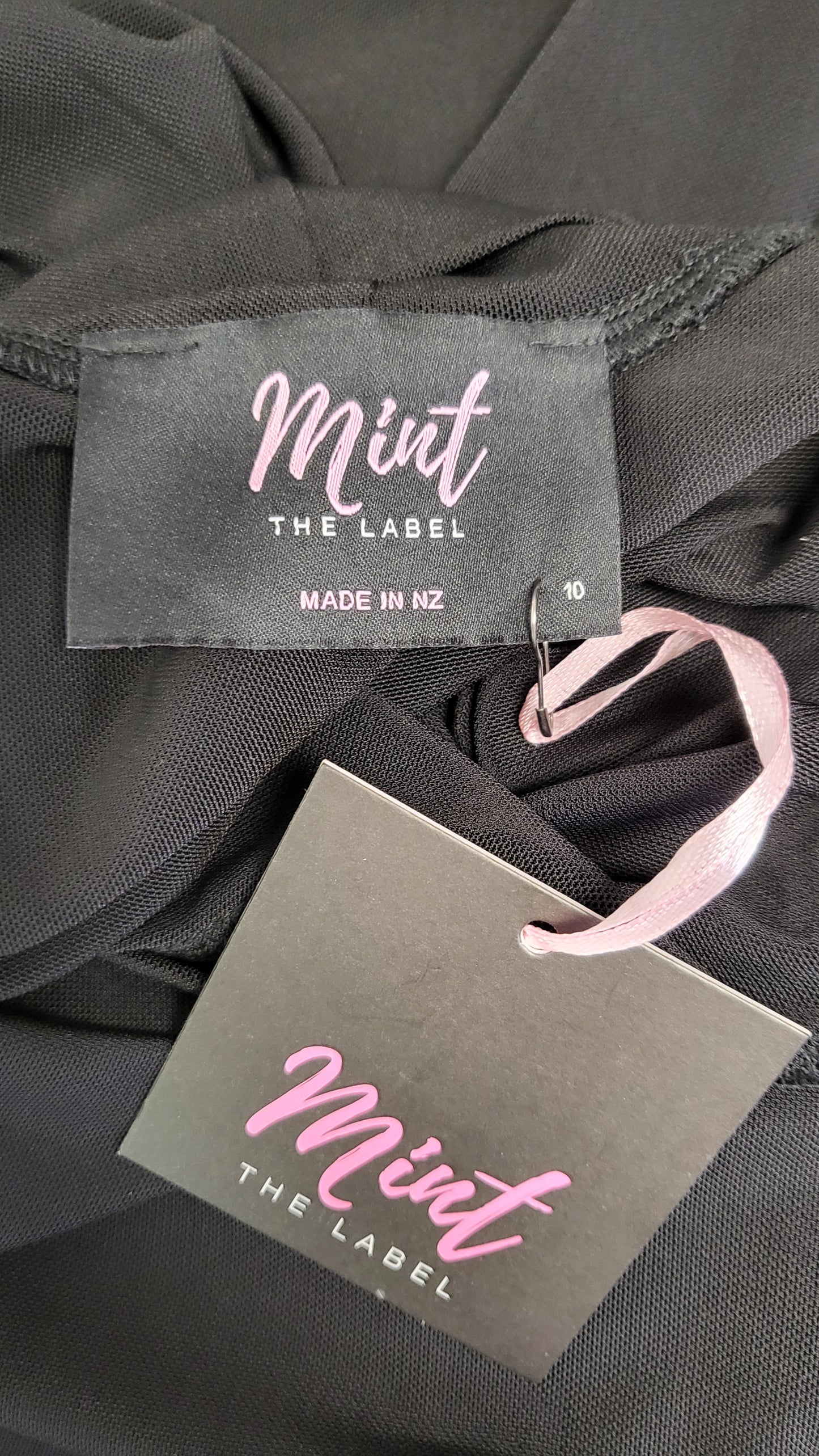Mint The Label Black Mesh Rolled Neck Top BNWT (10)