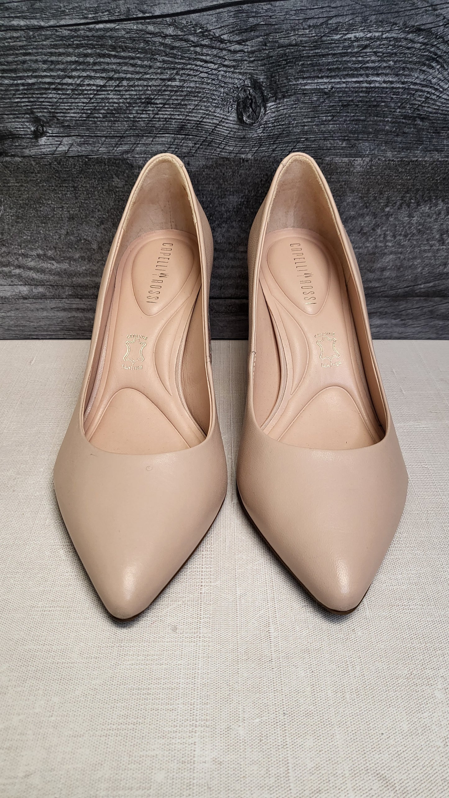 Capelli Rossi Nude Flared Heel As New (38)