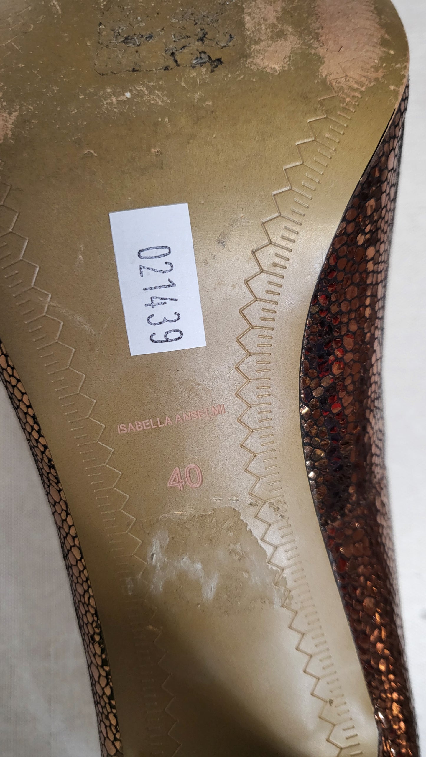 Isabella Anselmi  Metallic Bronze Heel (40)