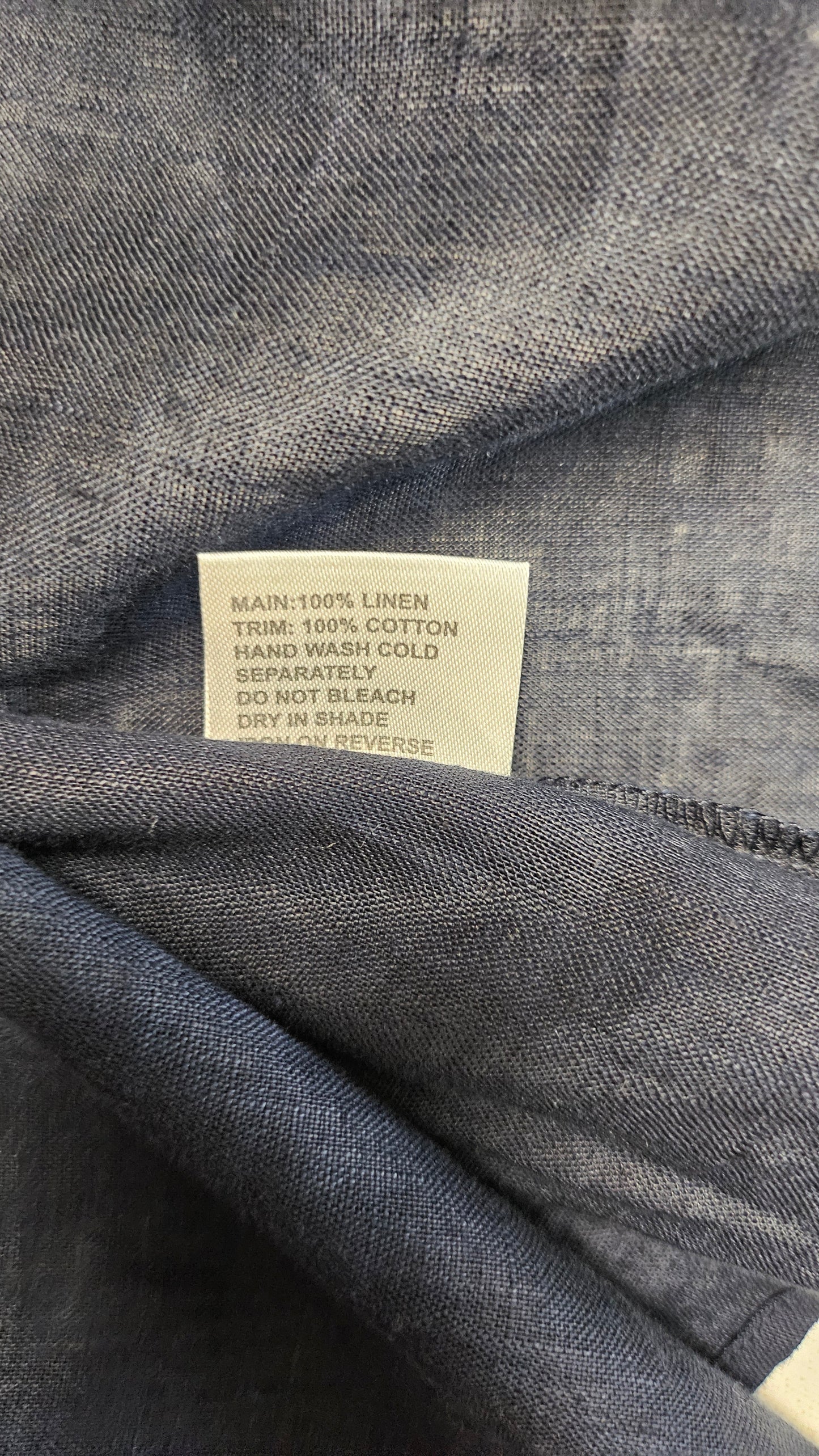 Isle of Mine Navy Linen Top (10-12)
