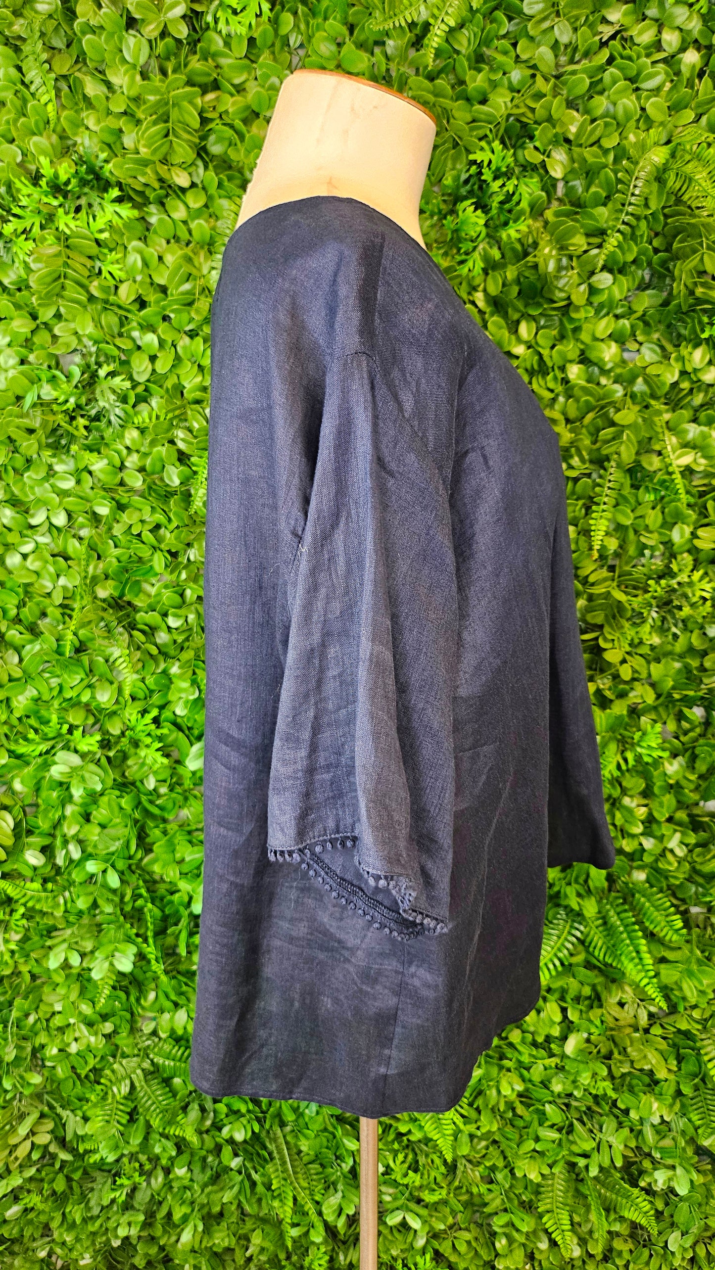 Isle of Mine Navy Linen Top (10-12)