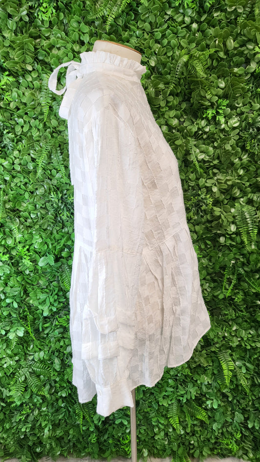 Lounge  by Repertoire White Brodie Blouse (12)