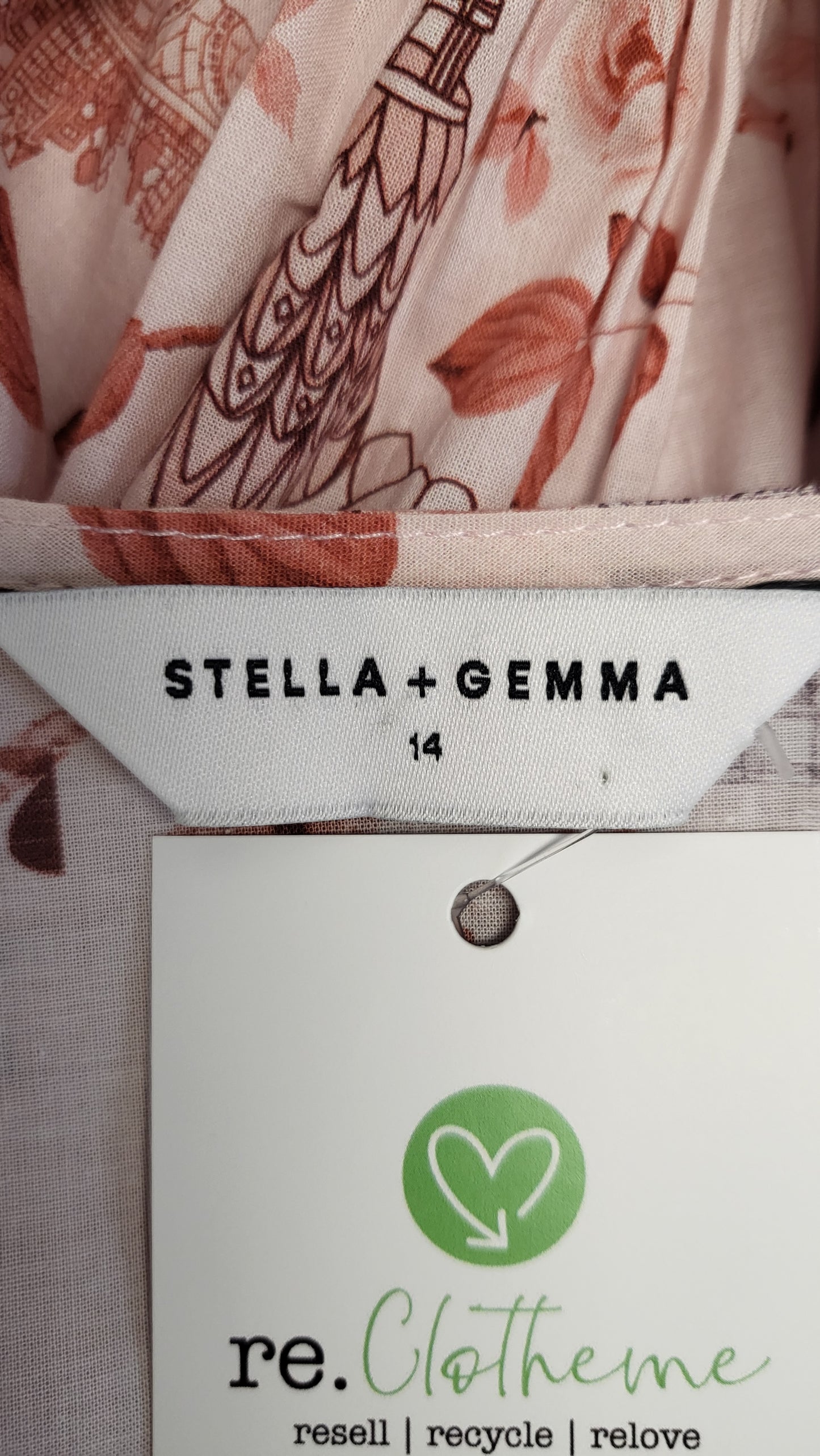 Stella + Gemma Pink Print Top (14)