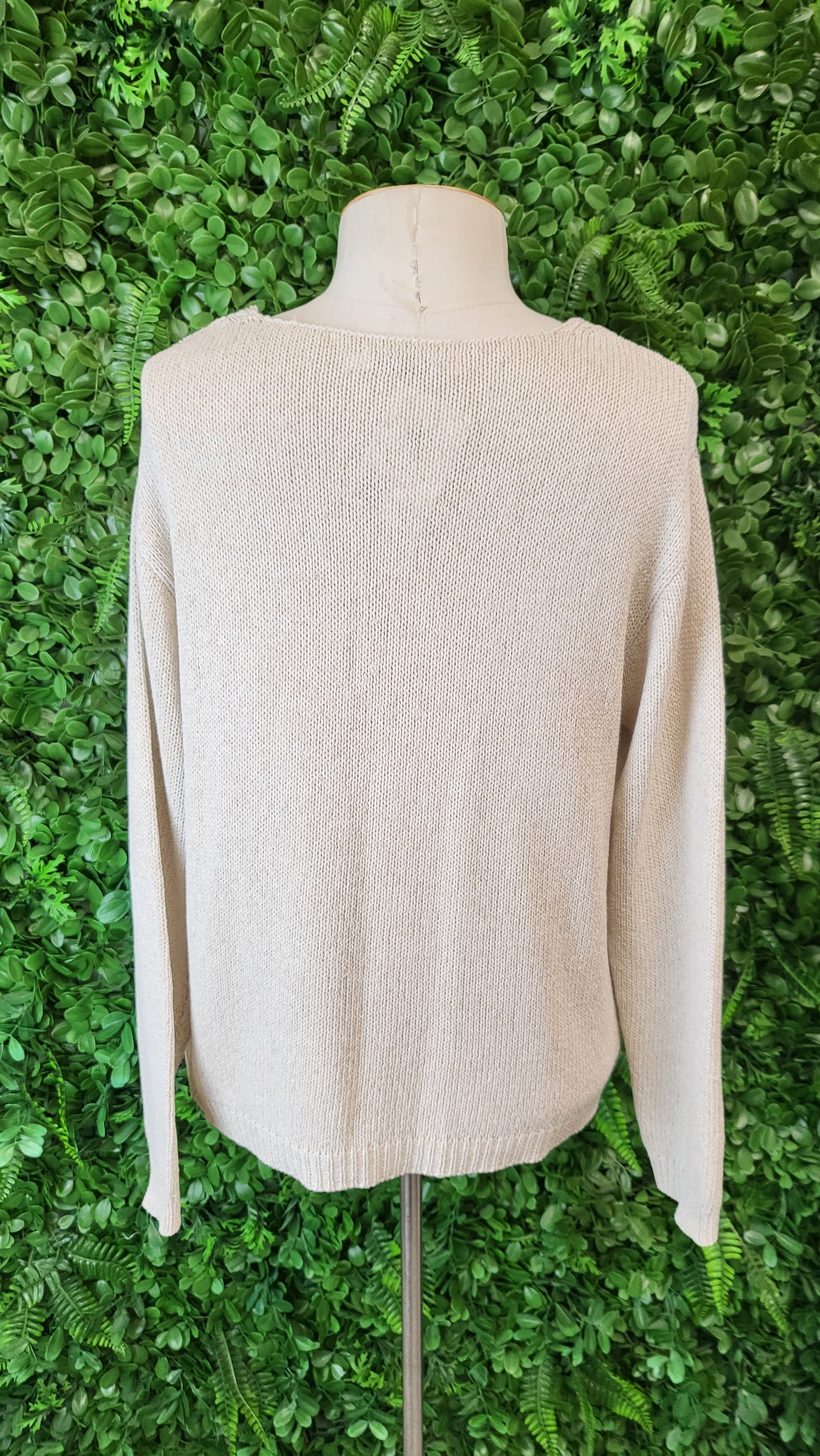 Stories Be Told Natural Relaxed V Neck Knit (10)