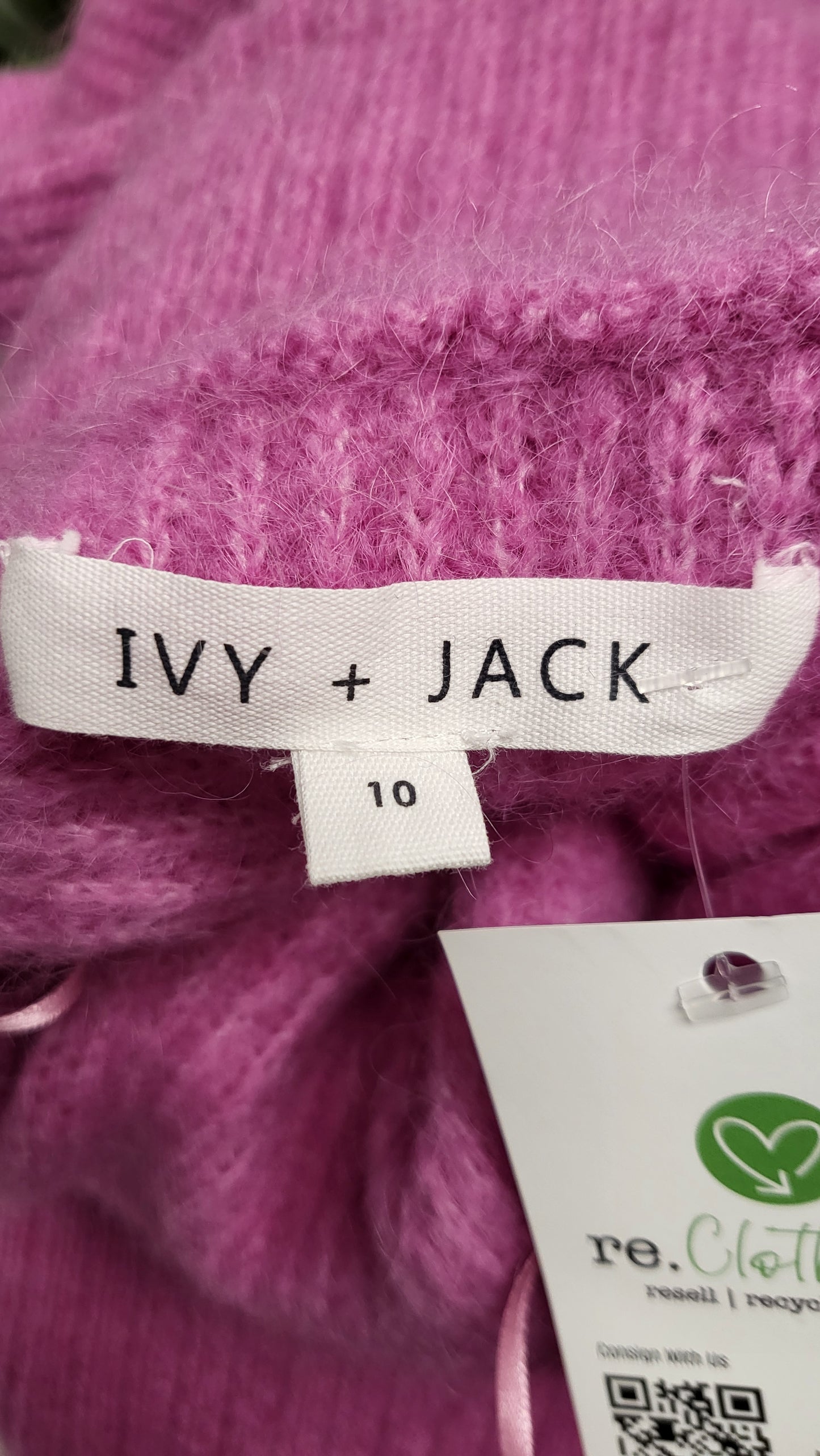 Ivy + Jack Pink Rolled Neck Knit (10-12)