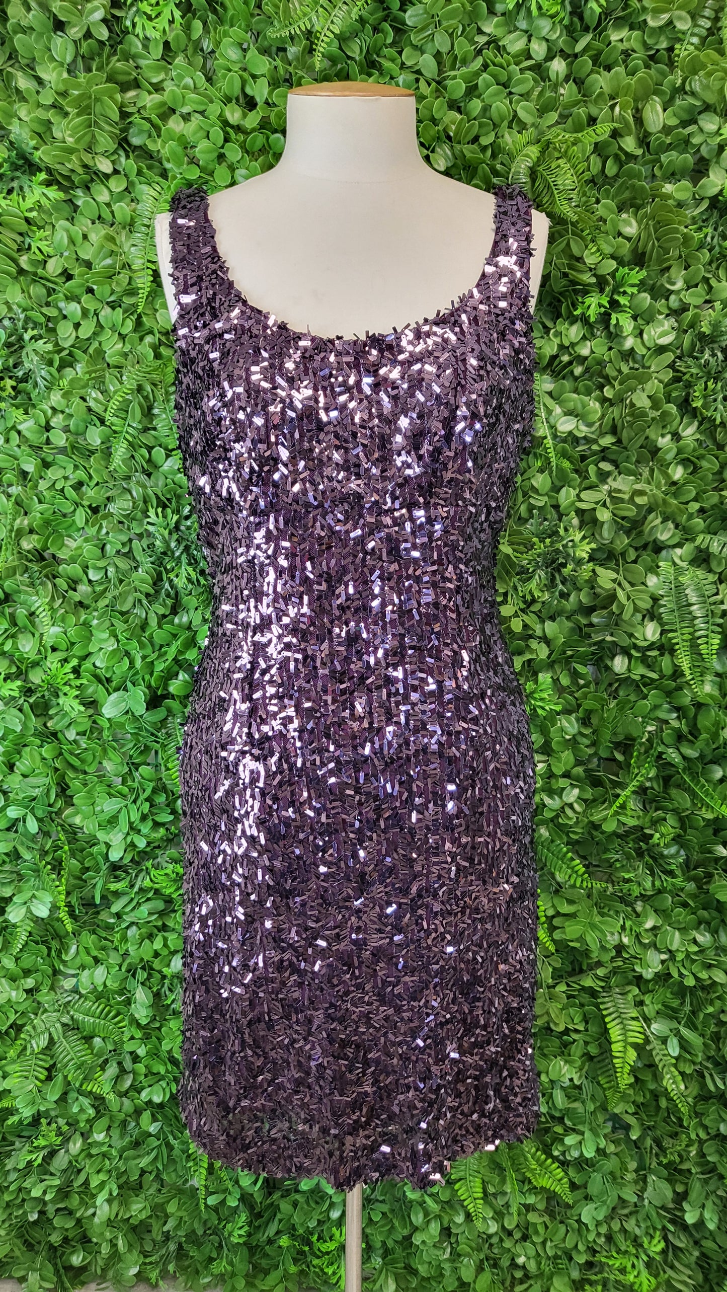 Suzi Chin Purple Sequin Mini Dress (8)