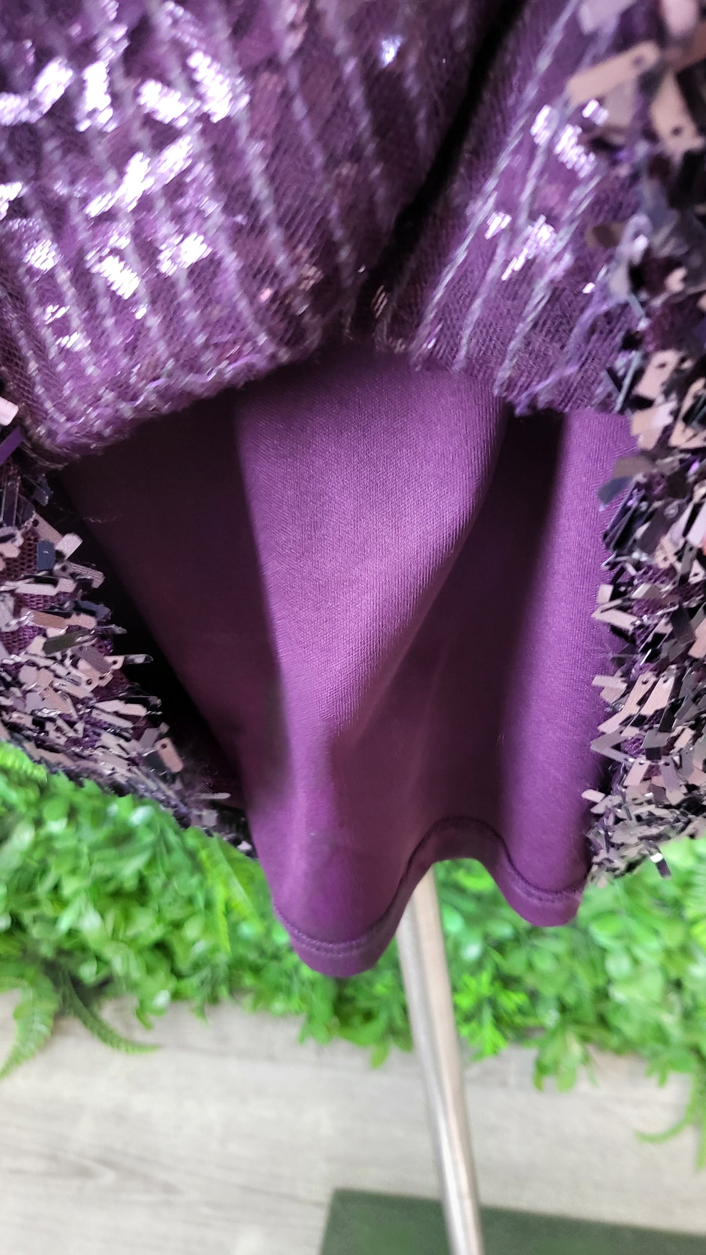 Suzi Chin Purple Sequin Mini Dress (8)