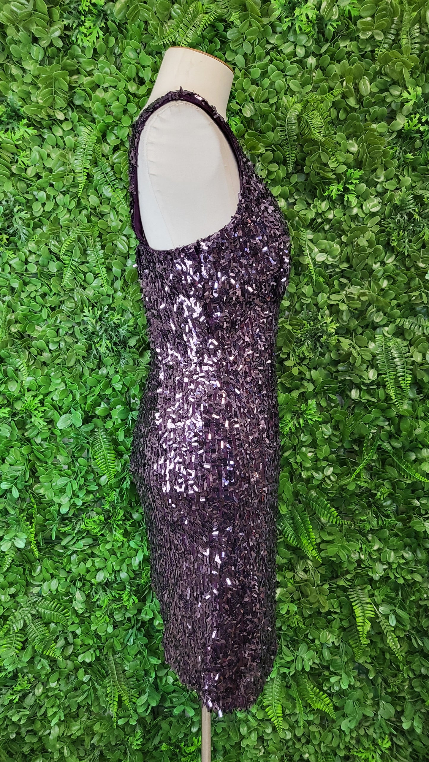 Suzi Chin Purple Sequin Mini Dress (8)