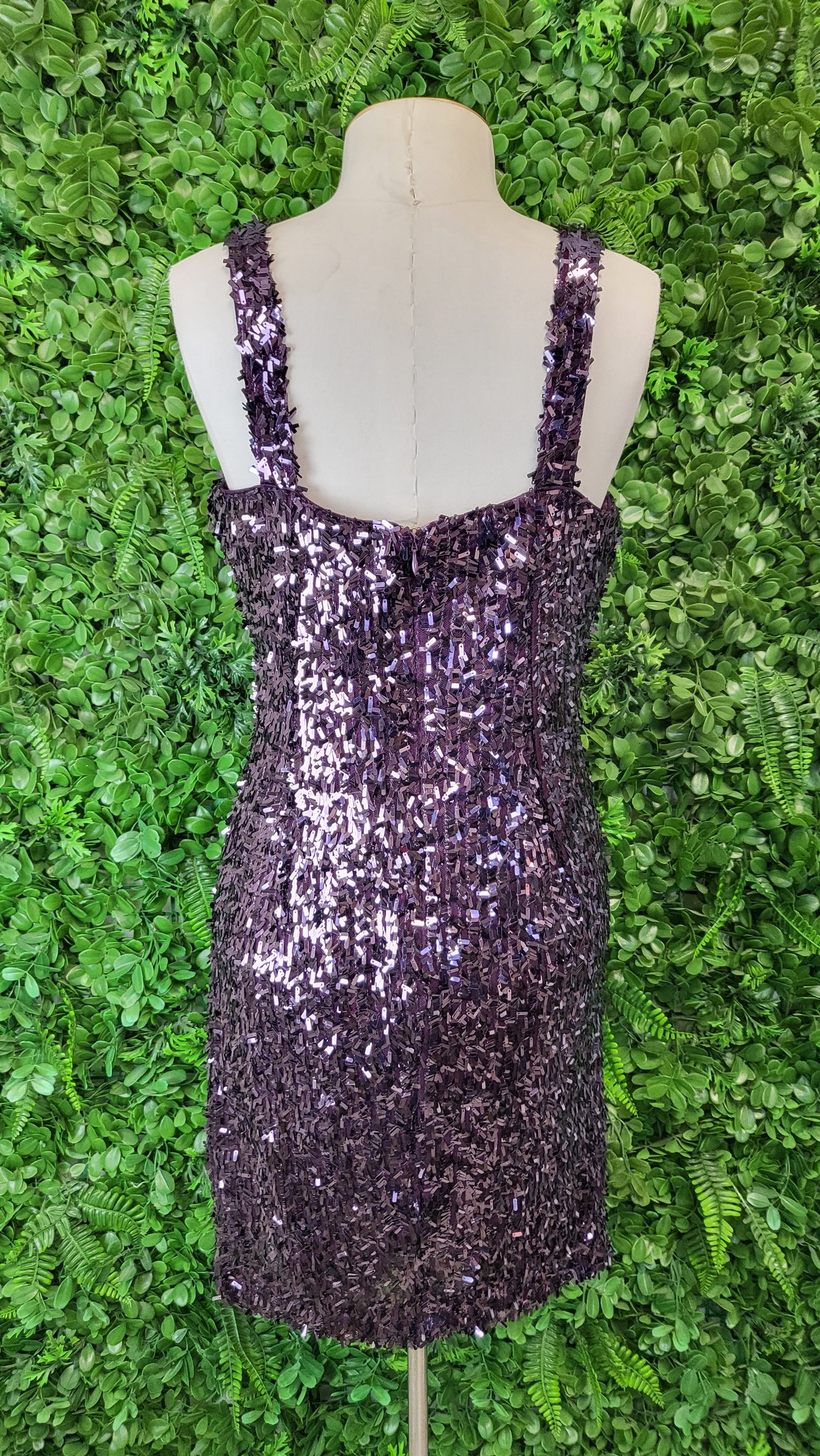 Suzi Chin Purple Sequin Mini Dress (8)