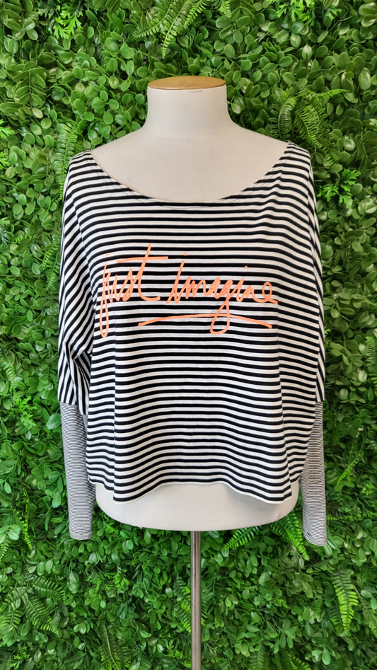 Lounge  by Repertoire B/W Striped Top (14)