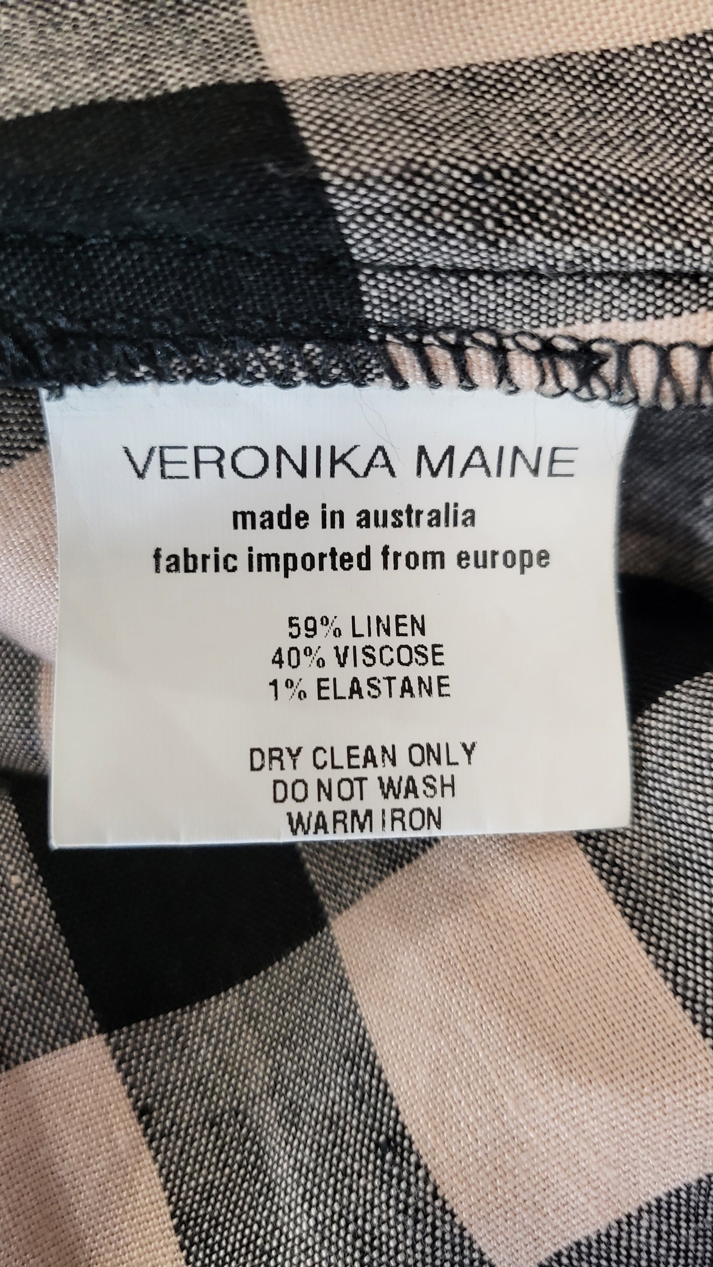 Veronika Maine Check Linen Blend Dress (10)