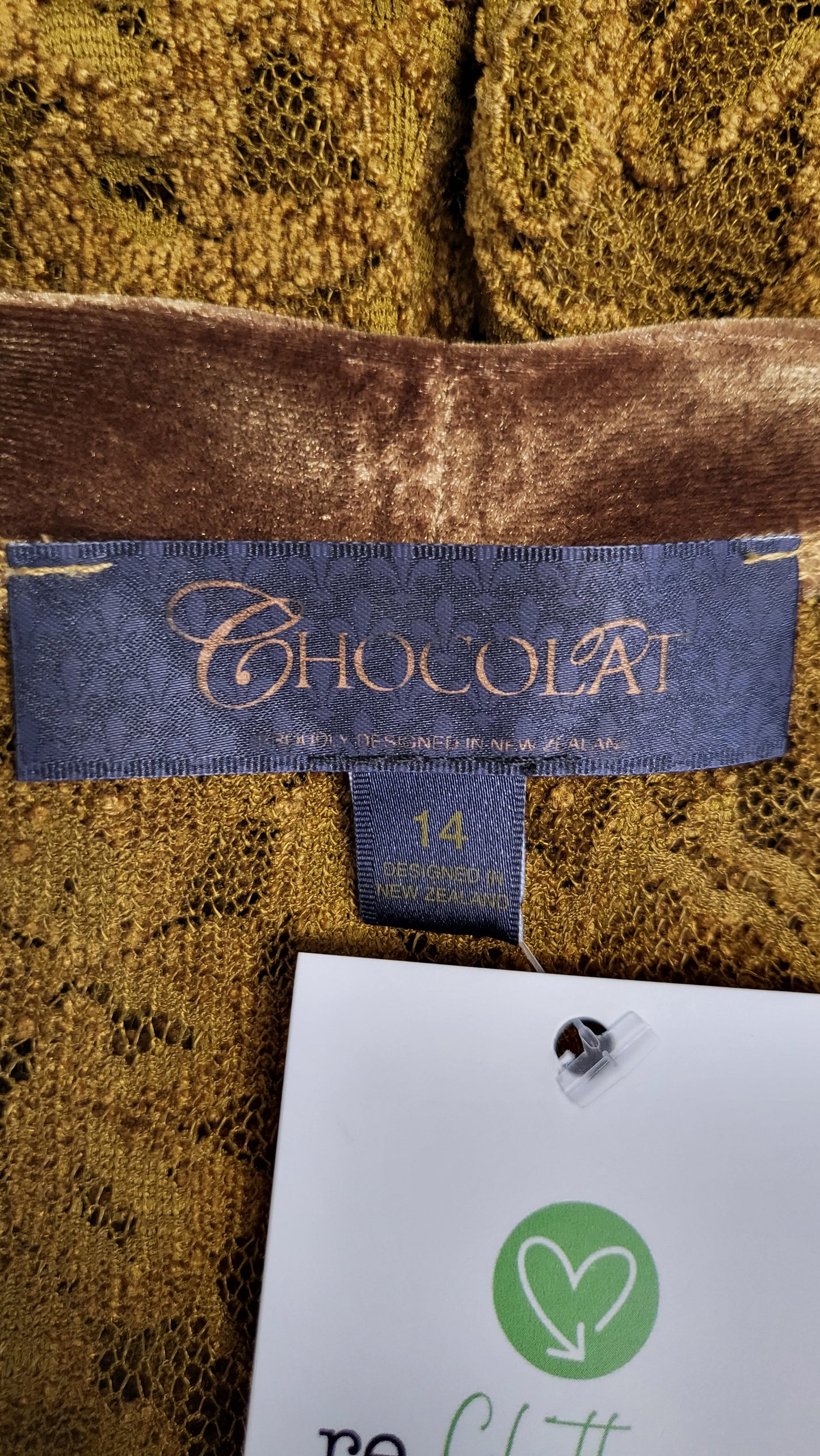 Chocolat Gold Lace Top (14-16)