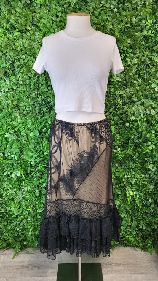 F&I Collection Black Lace Skirt (16)