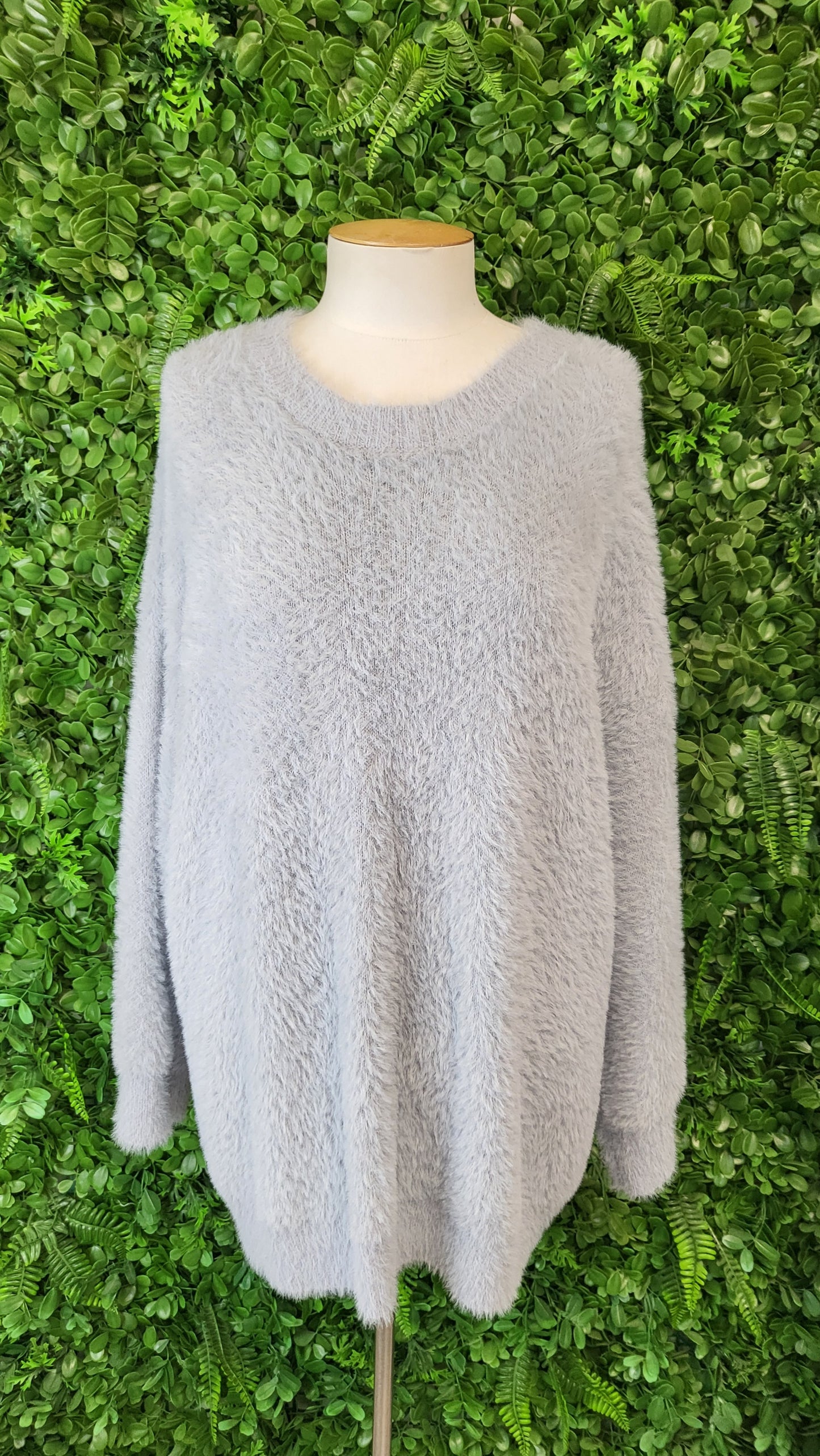 Haven Grey Fluffy Knit (OSFM)