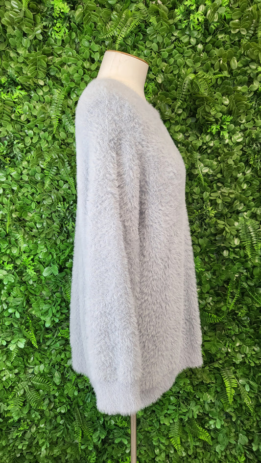 Haven Grey Fluffy Knit (OSFM)