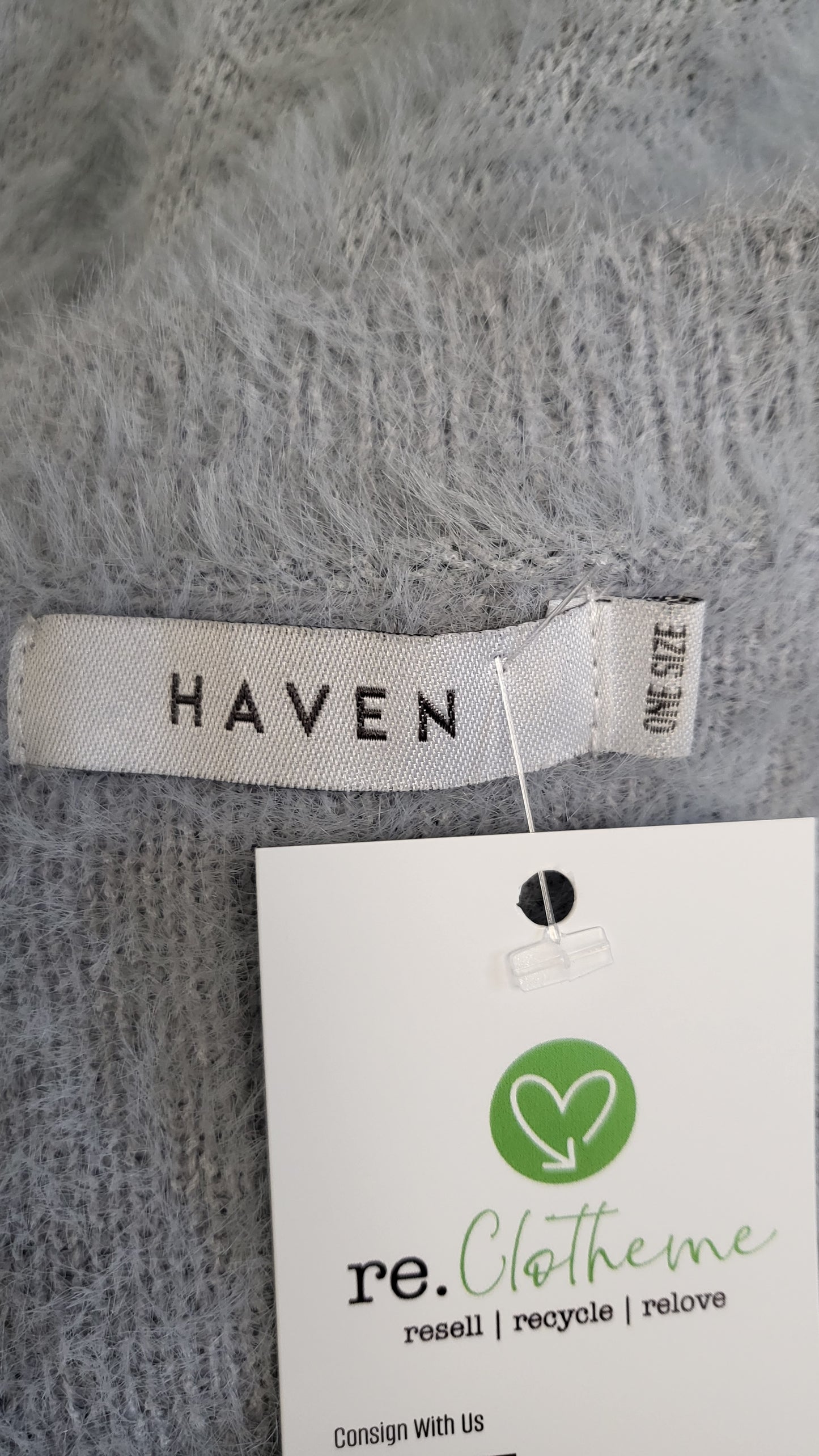 Haven Grey Fluffy Knit (OSFM)