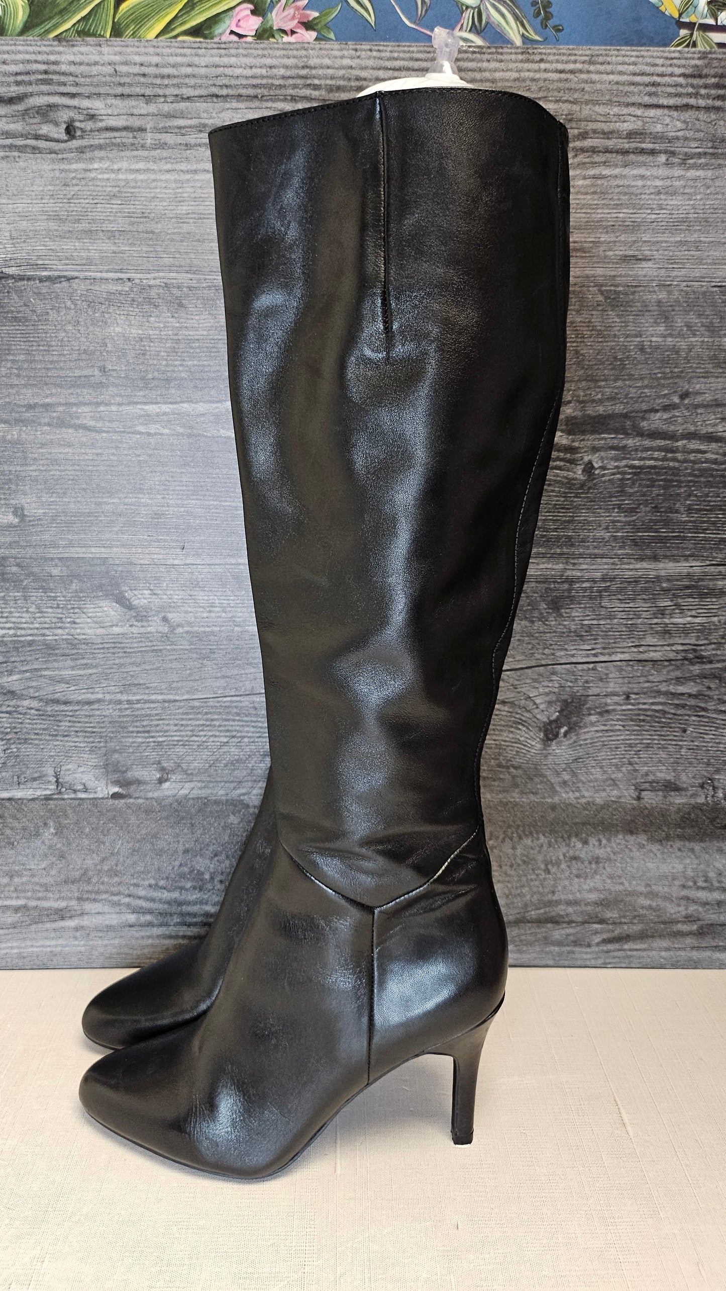 Wittner Black Long Leather Boot (39)