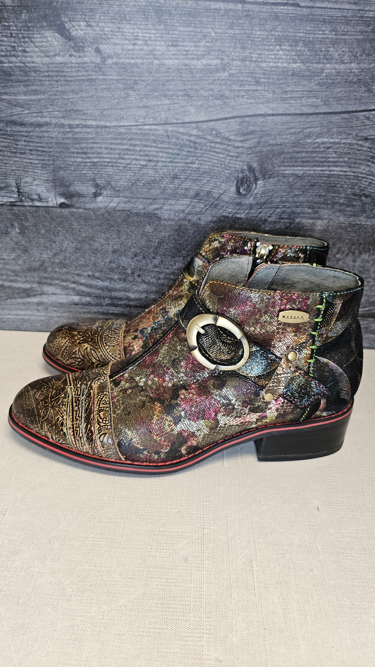 Maher Multi Patterned Ankle Boot (37)