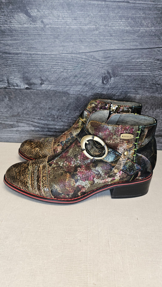 Maher Multi Patterned Ankle Boot (37)