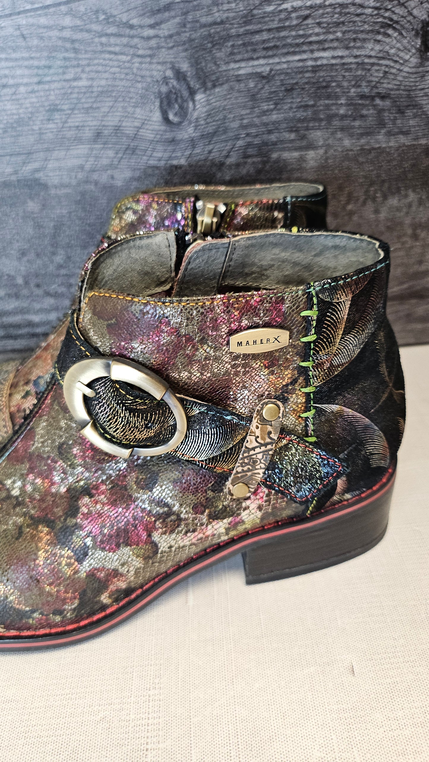 Maher Multi Patterned Ankle Boot (37)