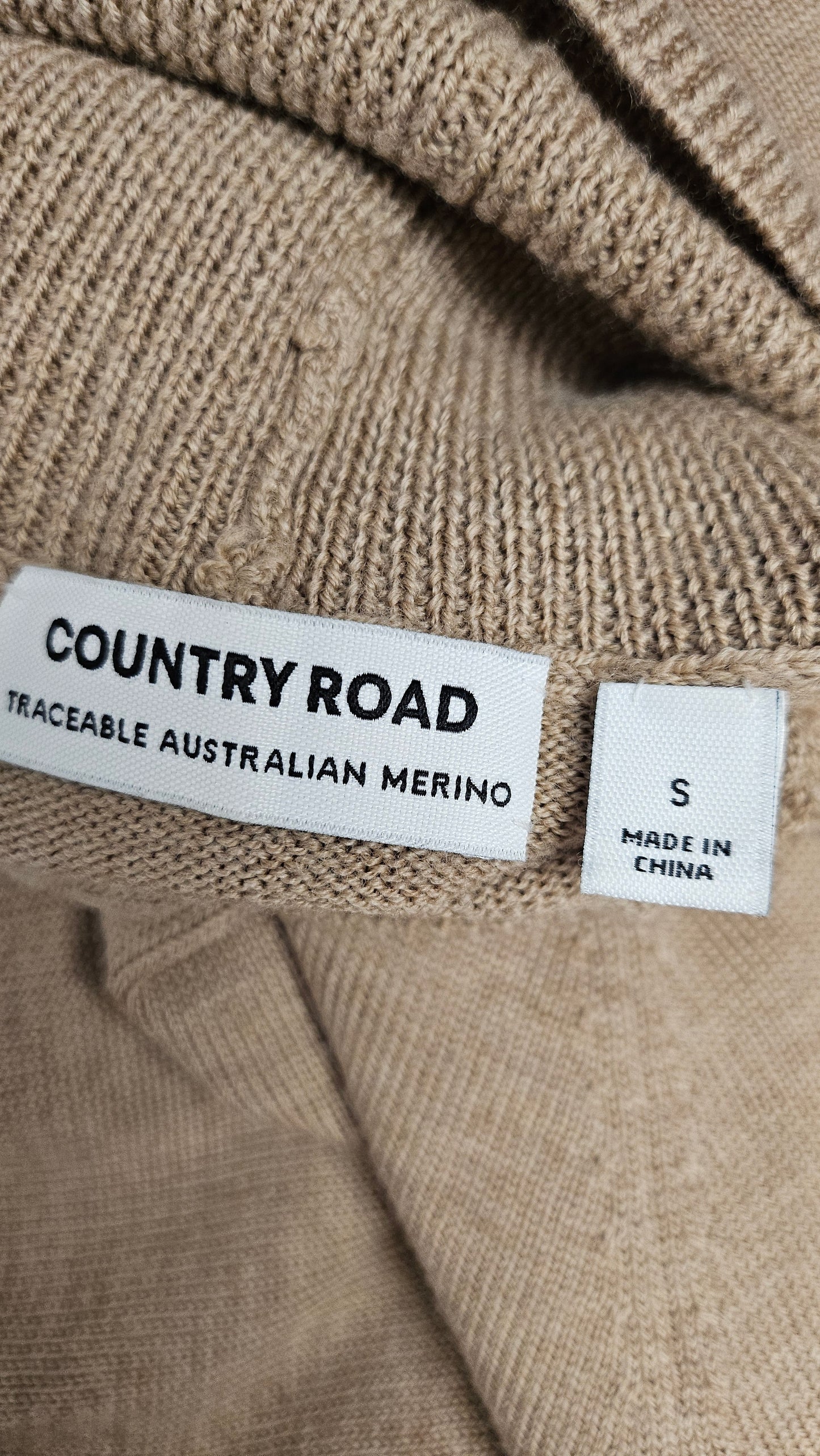 Country Road Camel Rolled Neck Knit (10)