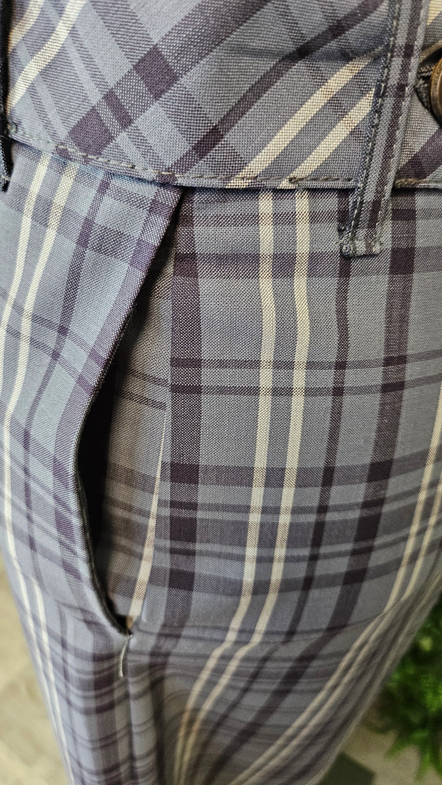 Alysi Blue Check Pant Wool Blend (10)
