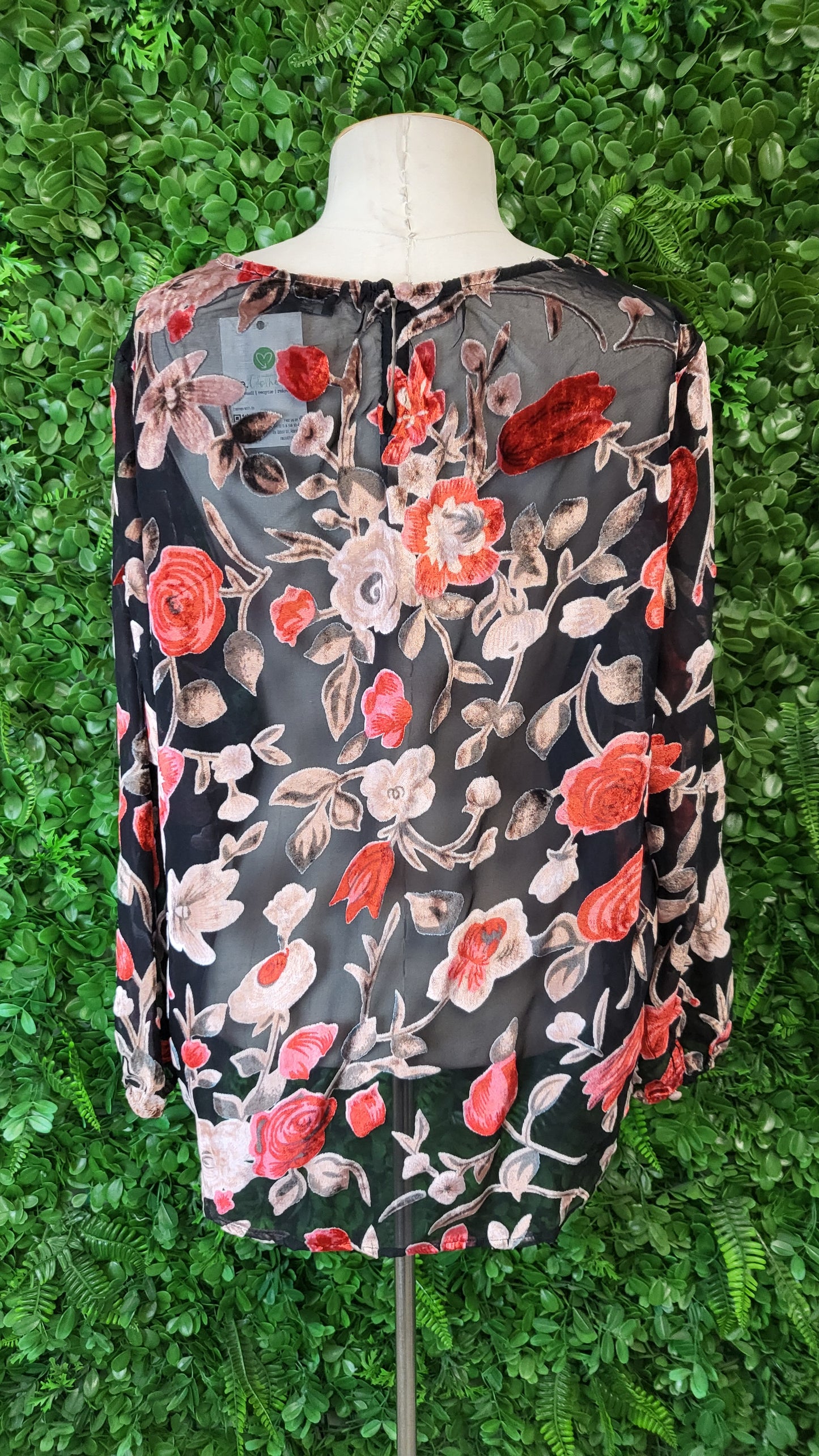 Drama The Label Floral Burn Out Top (14)
