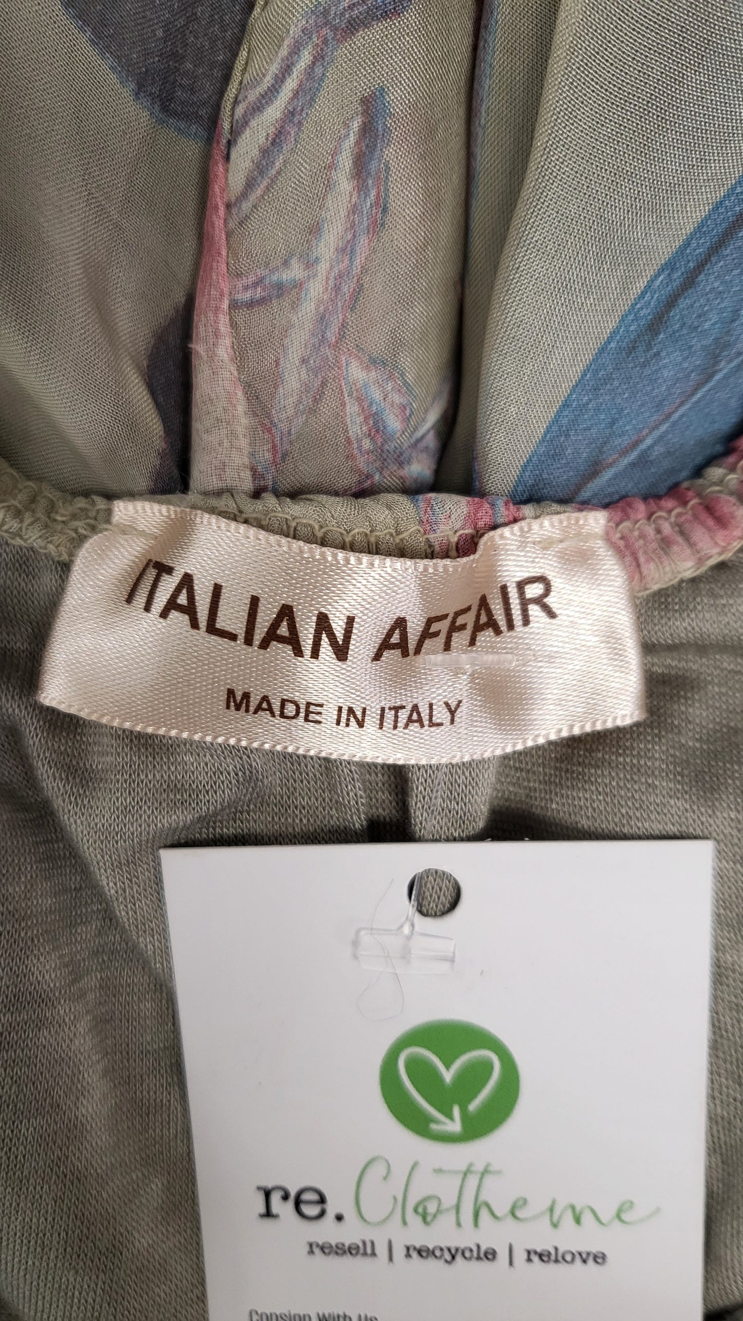 Made In Italy Green Floral Silk Top (14)